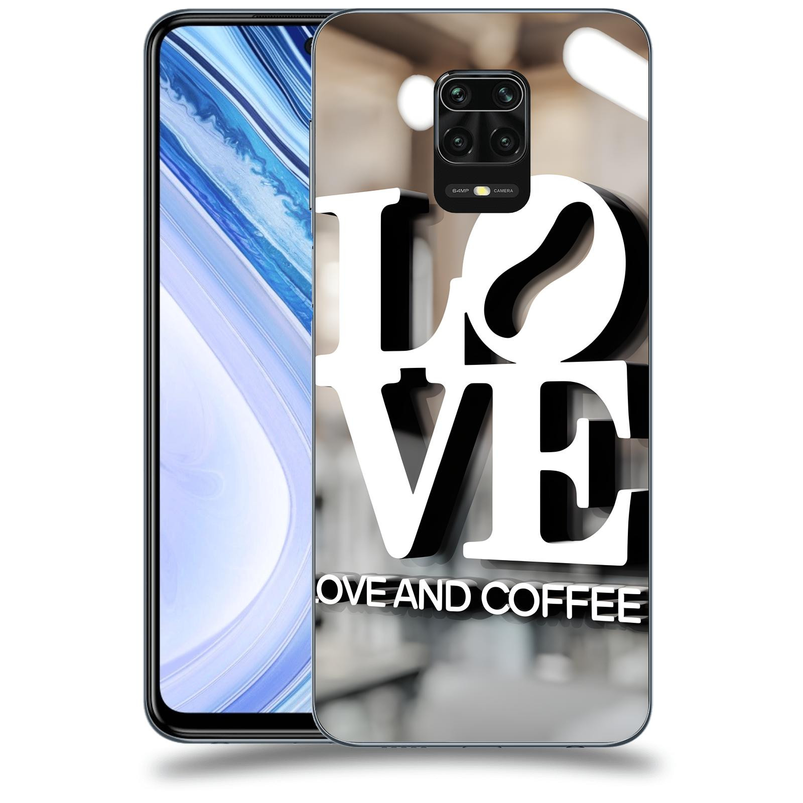 ACOVER Kryt na mobil Xiaomi Redmi Note 9 Pro - Love  & Coffee