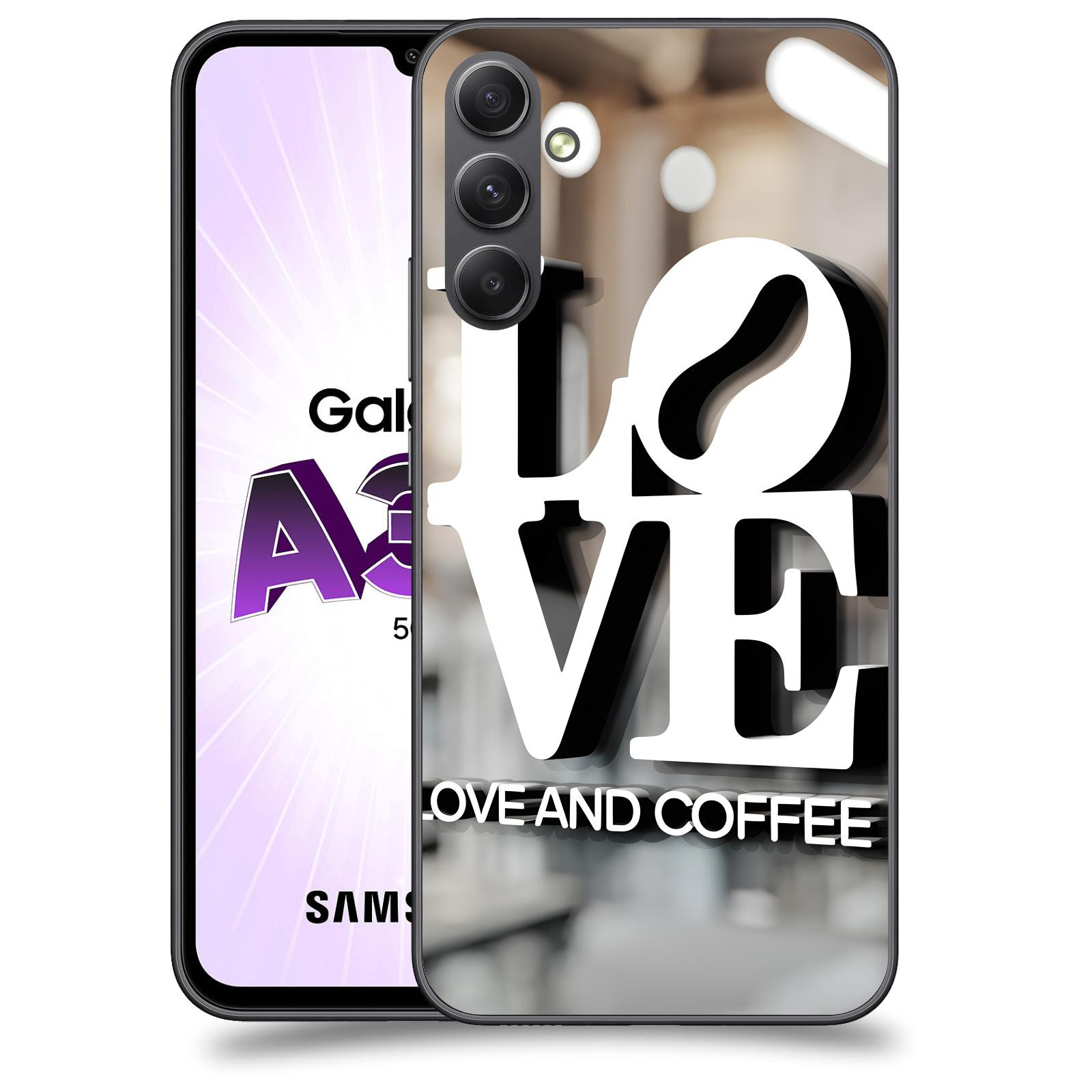 ACOVER Kryt na mobil Samsung Galaxy A34 - Love  & Coffee