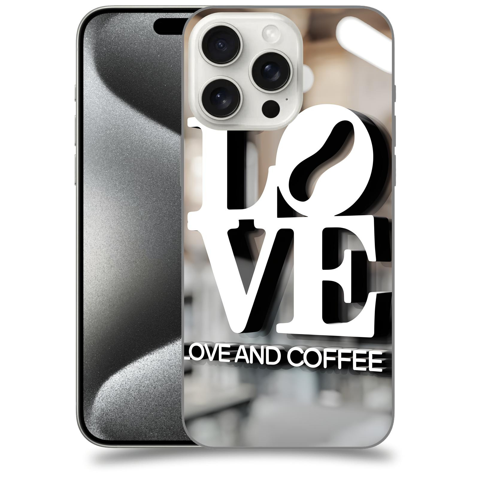 ACOVER Kryt na mobil Apple iPhone 15 pro max - Love  & Coffee