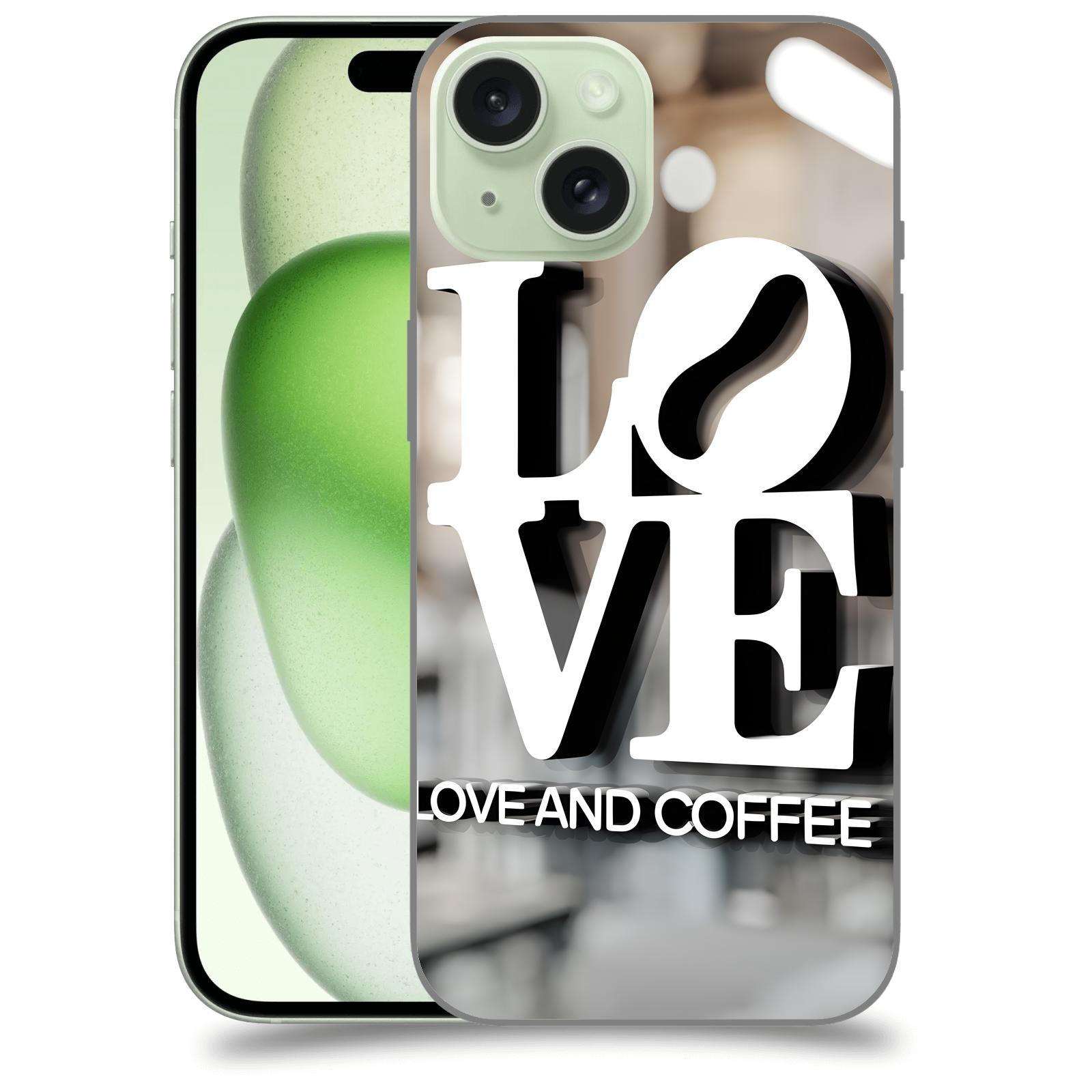 ACOVER Kryt na mobil Apple iPhone 15 - Love  & Coffee