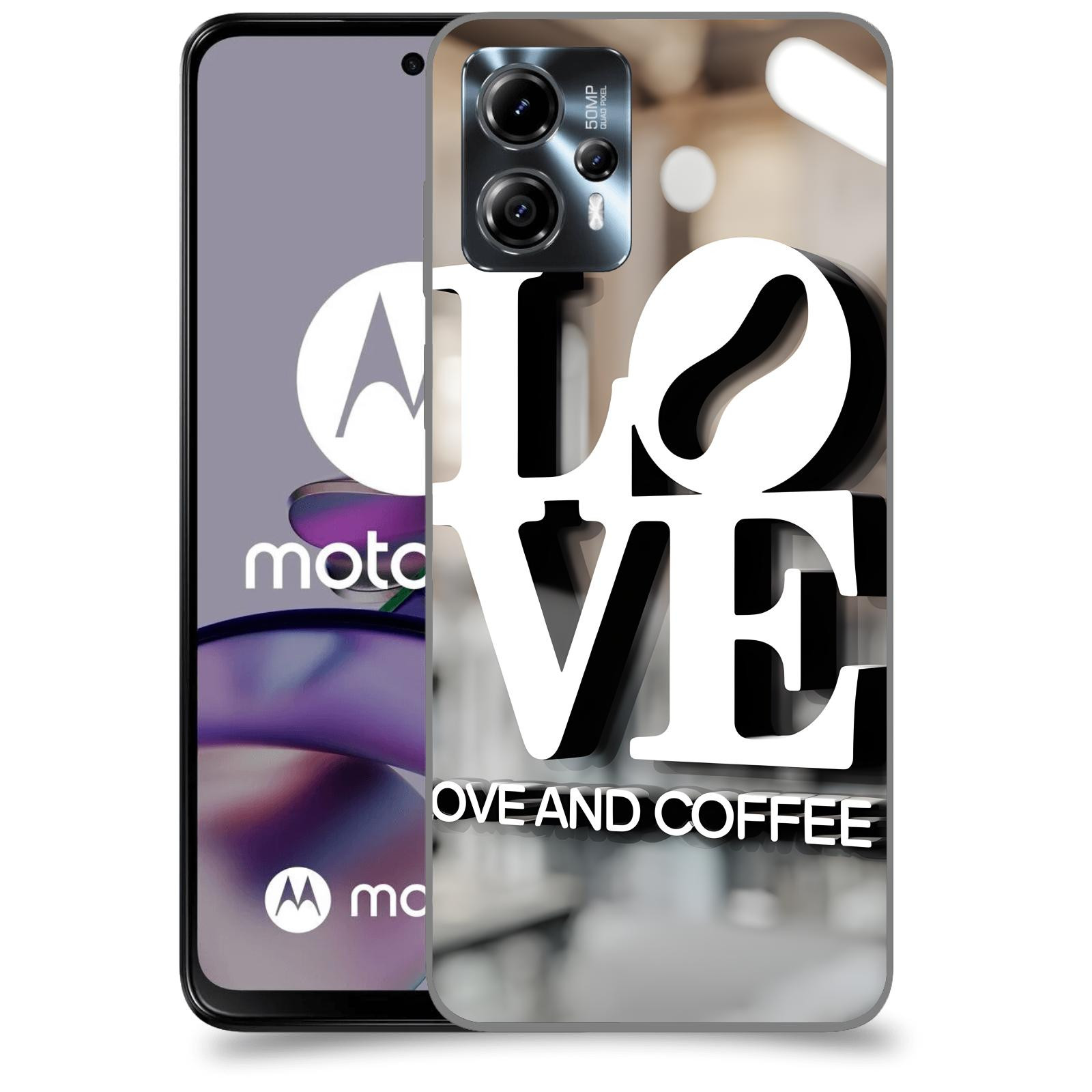 ACOVER Kryt na mobil Motorola Moto G13 - Love  & Coffee
