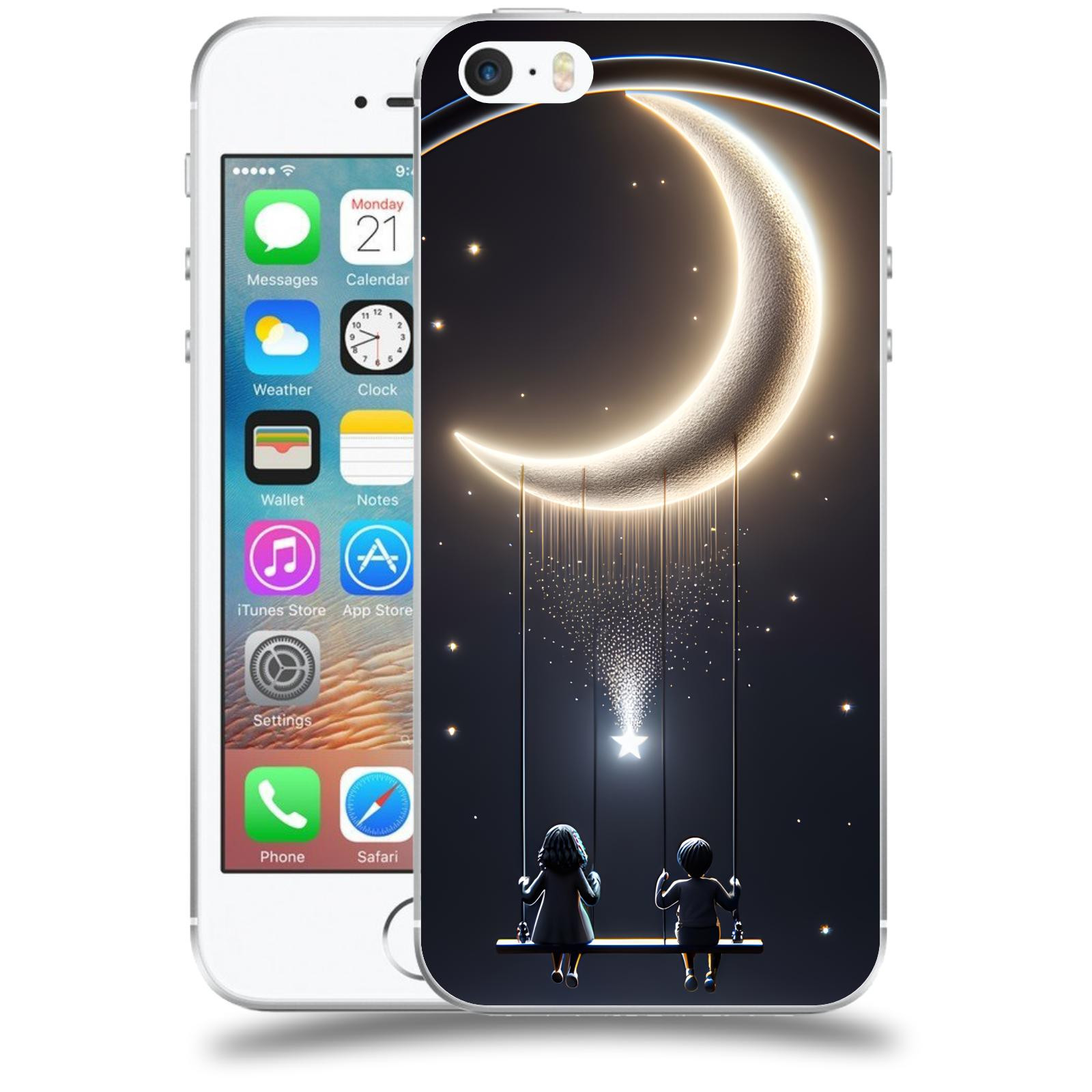 ACOVER Kryt na mobil Apple iPhone 5/5S/SE - Love on the Moon 2