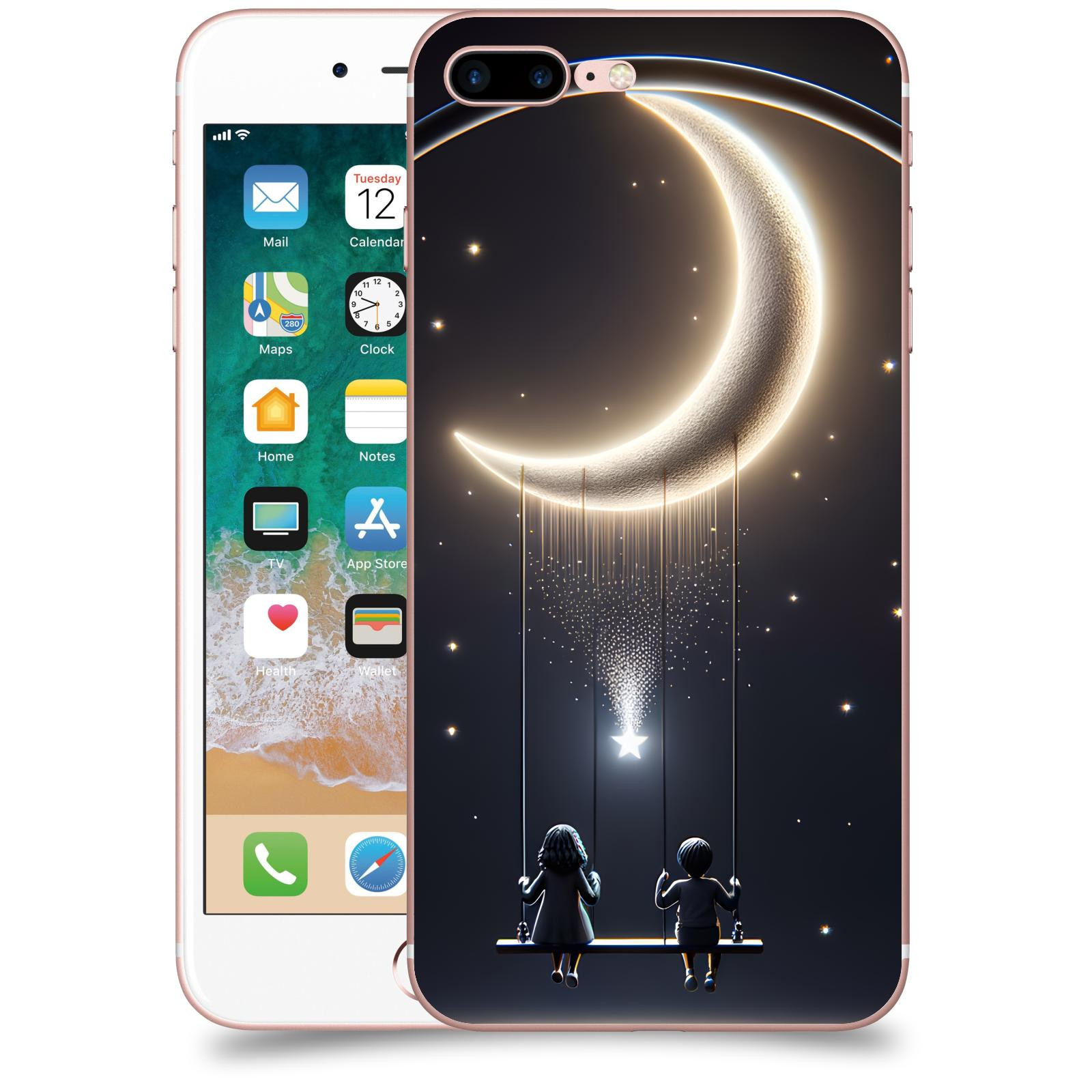ACOVER Kryt na mobil Apple iPhone 7 Plus - Love on the Moon 2