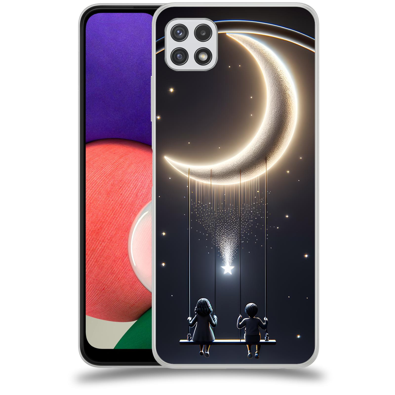 ACOVER Kryt na mobil Samsung Galaxy A22 A225F - Love on the Moon 2