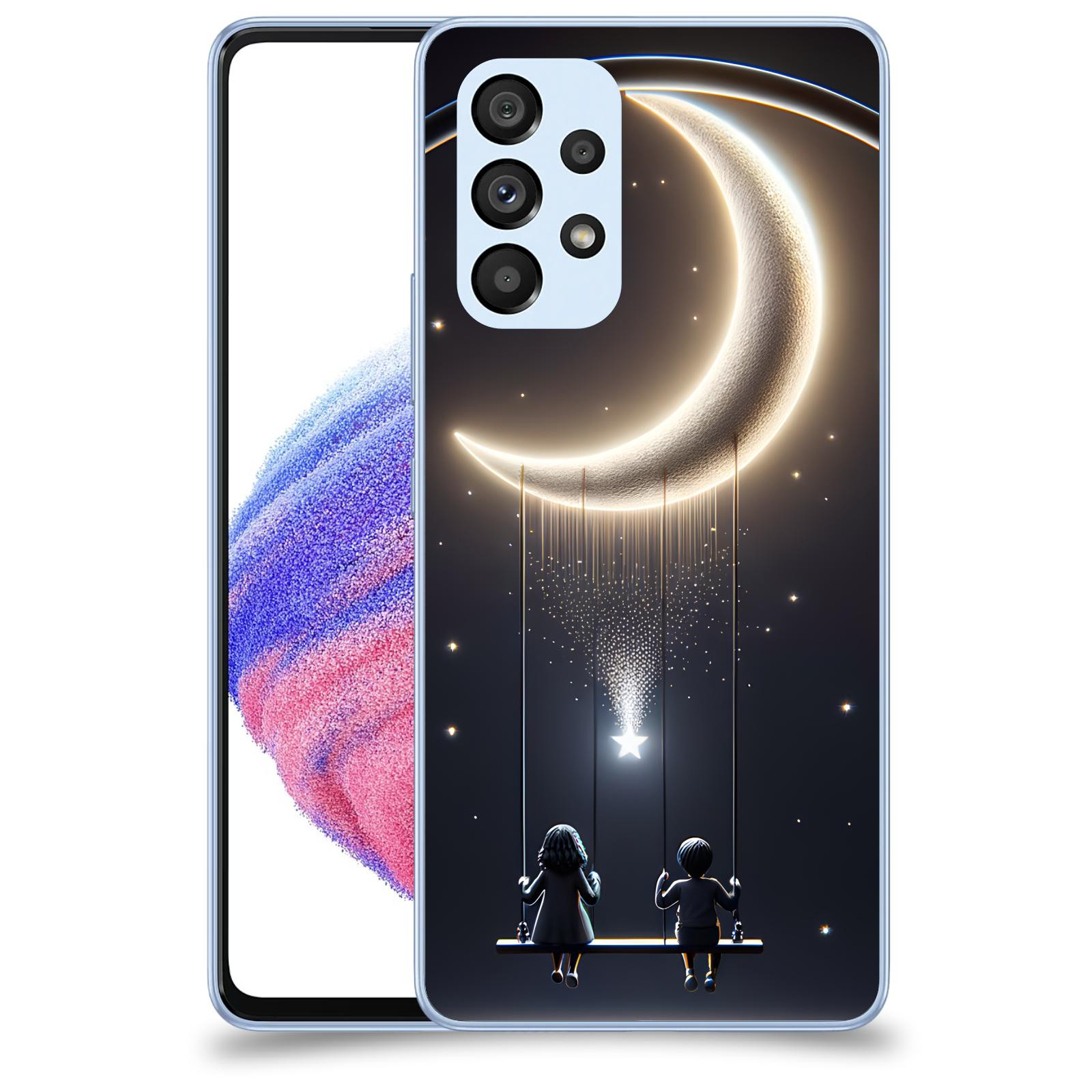 ACOVER Kryt na mobil Samsung Galaxy A32 5G A326B - Love on the Moon 2
