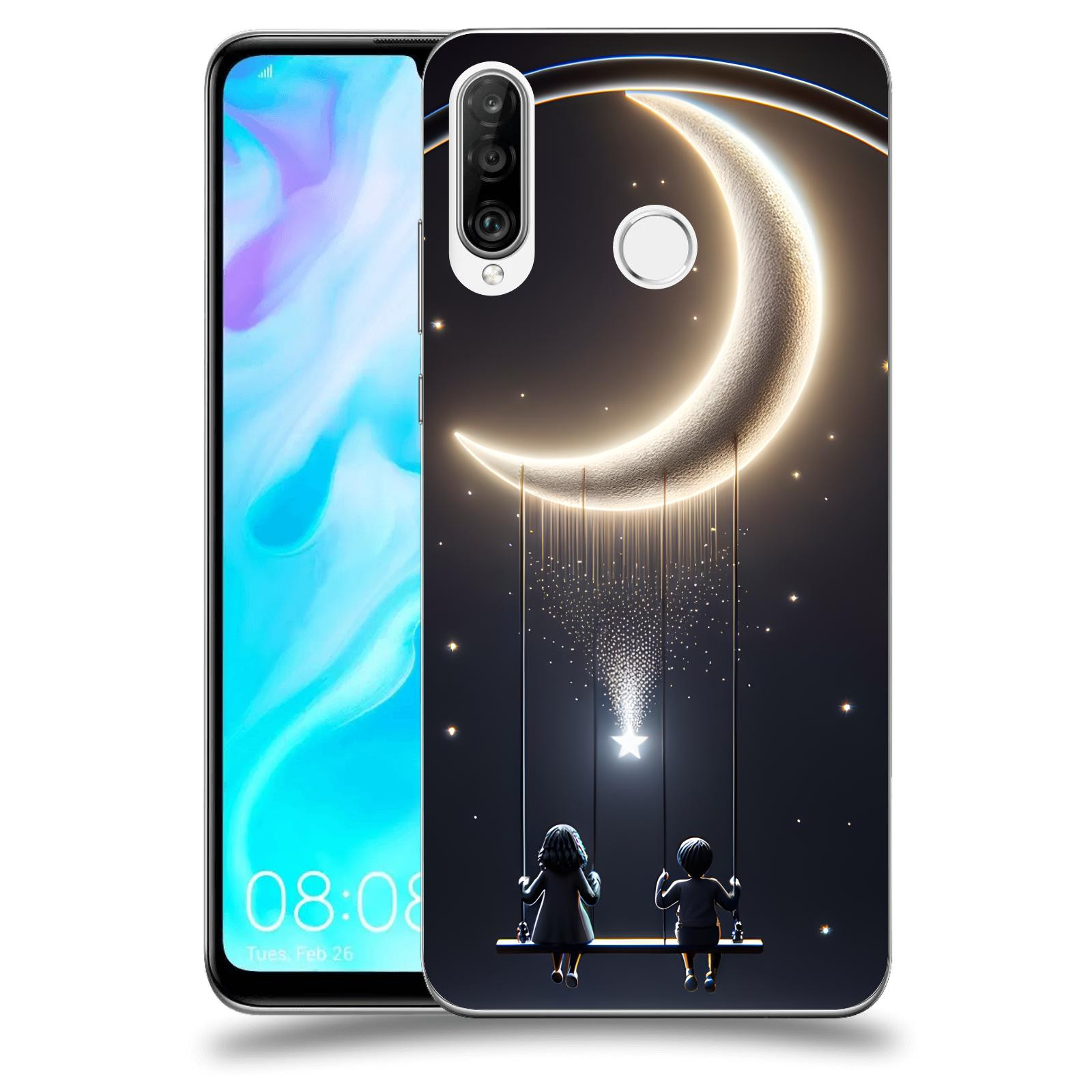 ACOVER Kryt na mobil Huawei P30 Lite - Love on the Moon 2