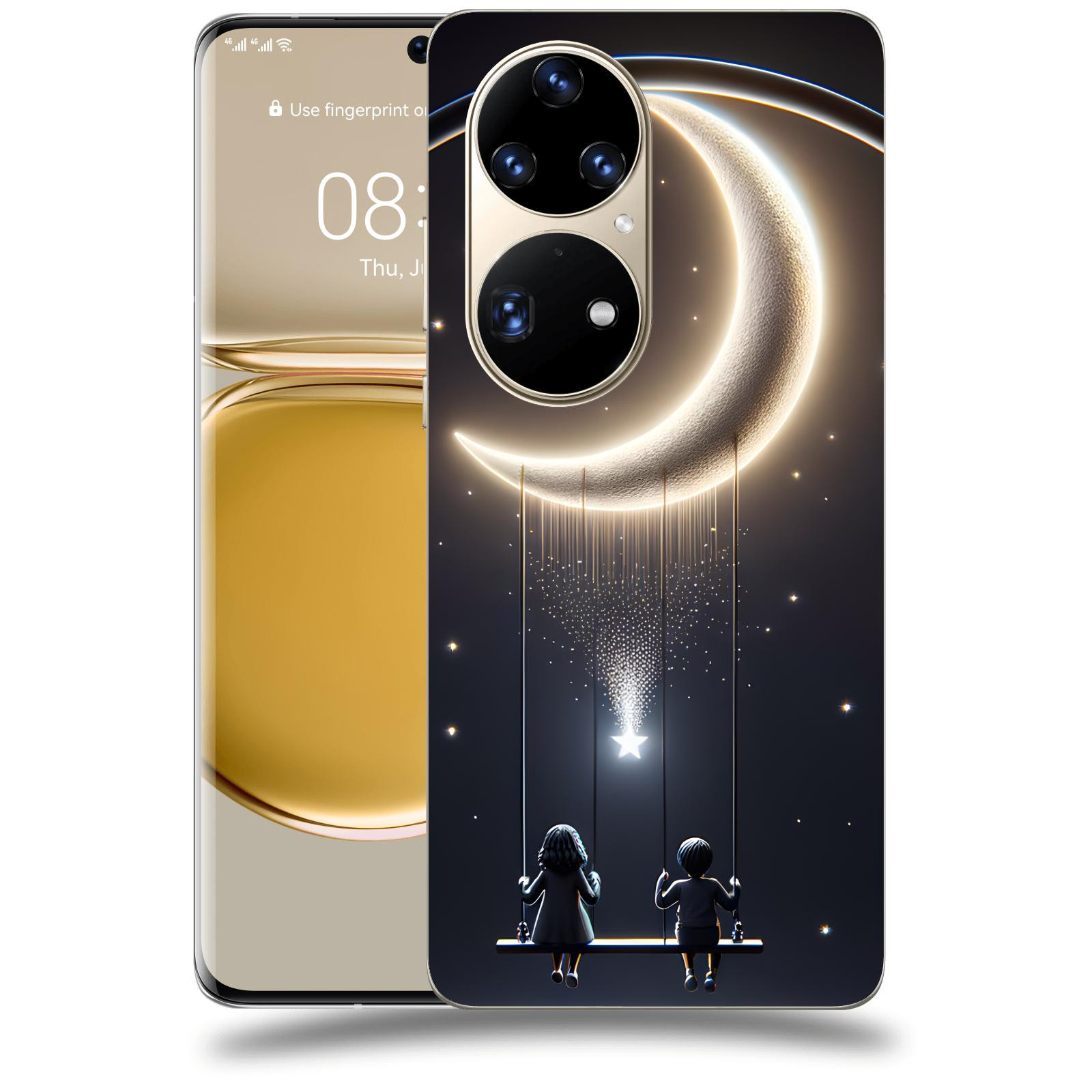 ACOVER Kryt na mobil Huawei P50 - Love on the Moon 2