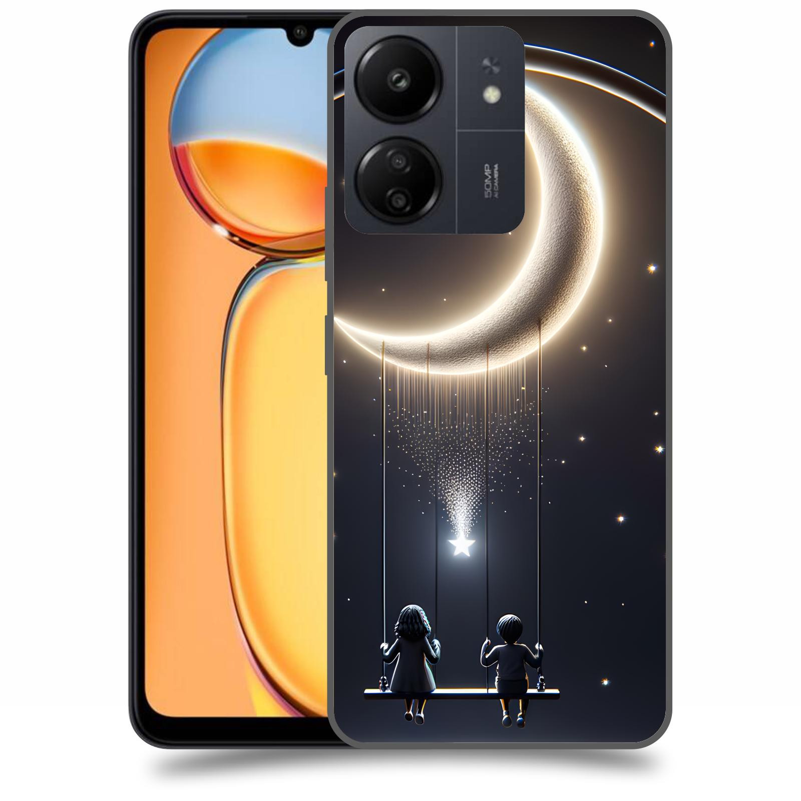ACOVER Kryt na mobil Xiaomi Redmi 13C  Love on the Moon 2