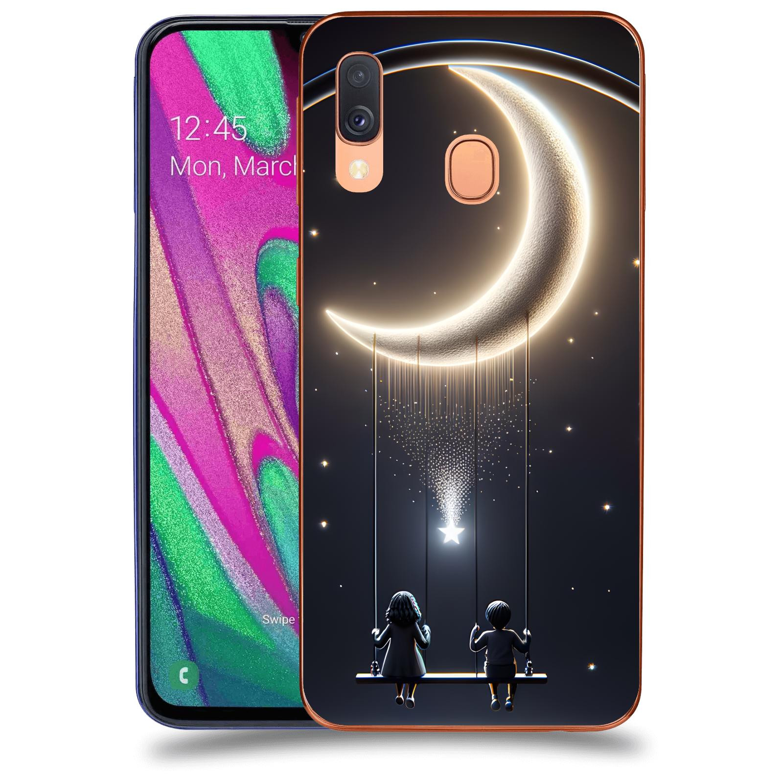 ACOVER Kryt na mobil Samsung Galaxy A40 A405F - Love on the Moon 2