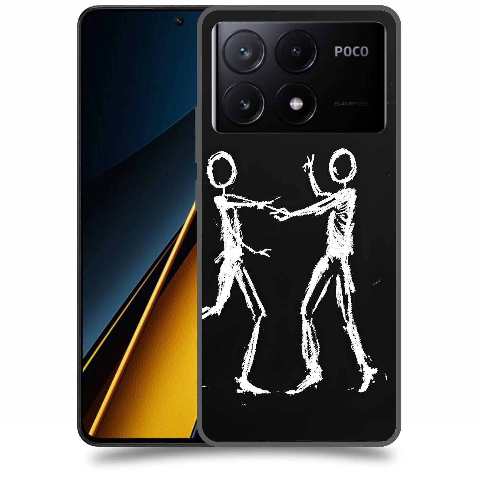 ACOVER Kryt na mobil Poco X6 Pro 5G - Siluety