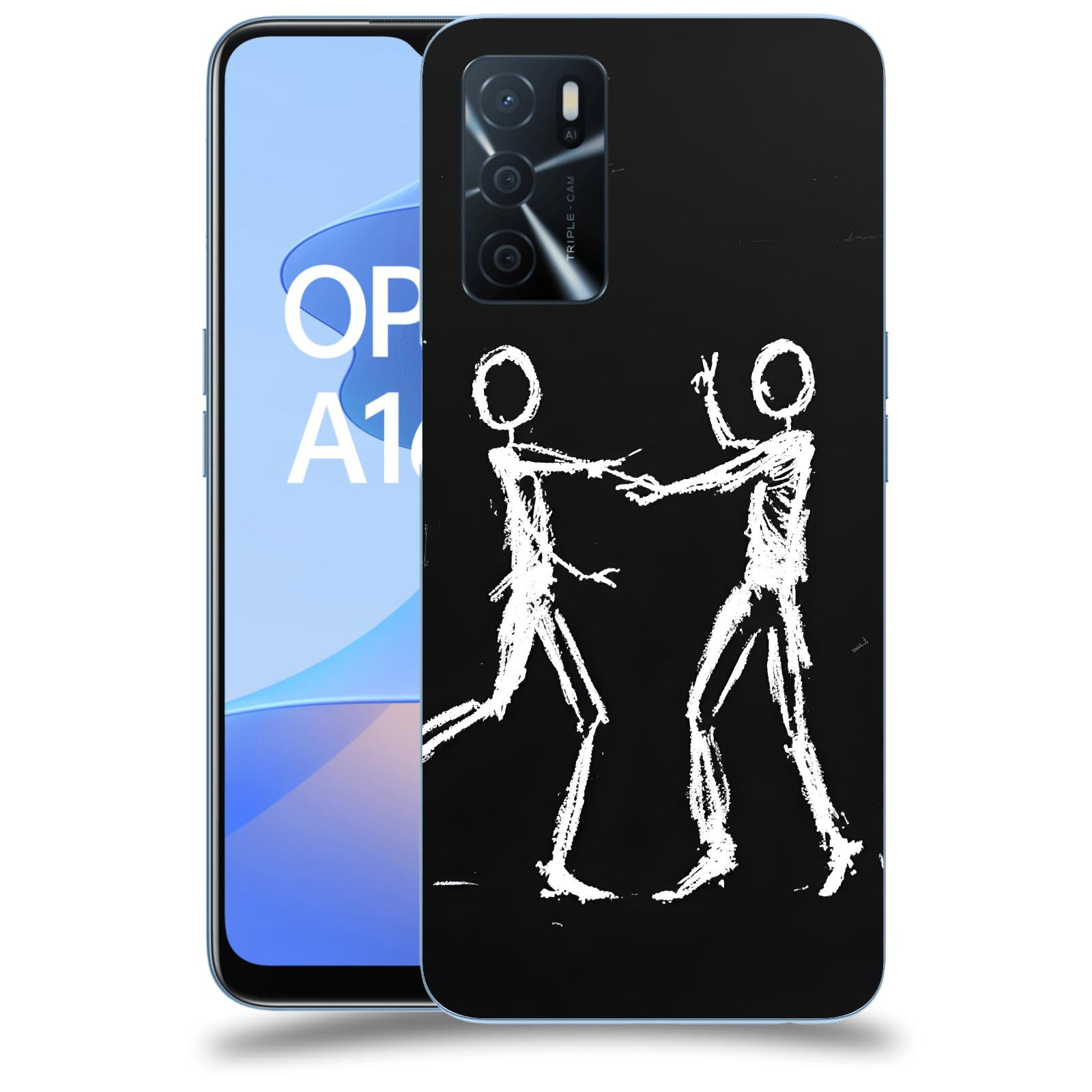 ACOVER Kryt na mobil OPPO A16s - Siluety