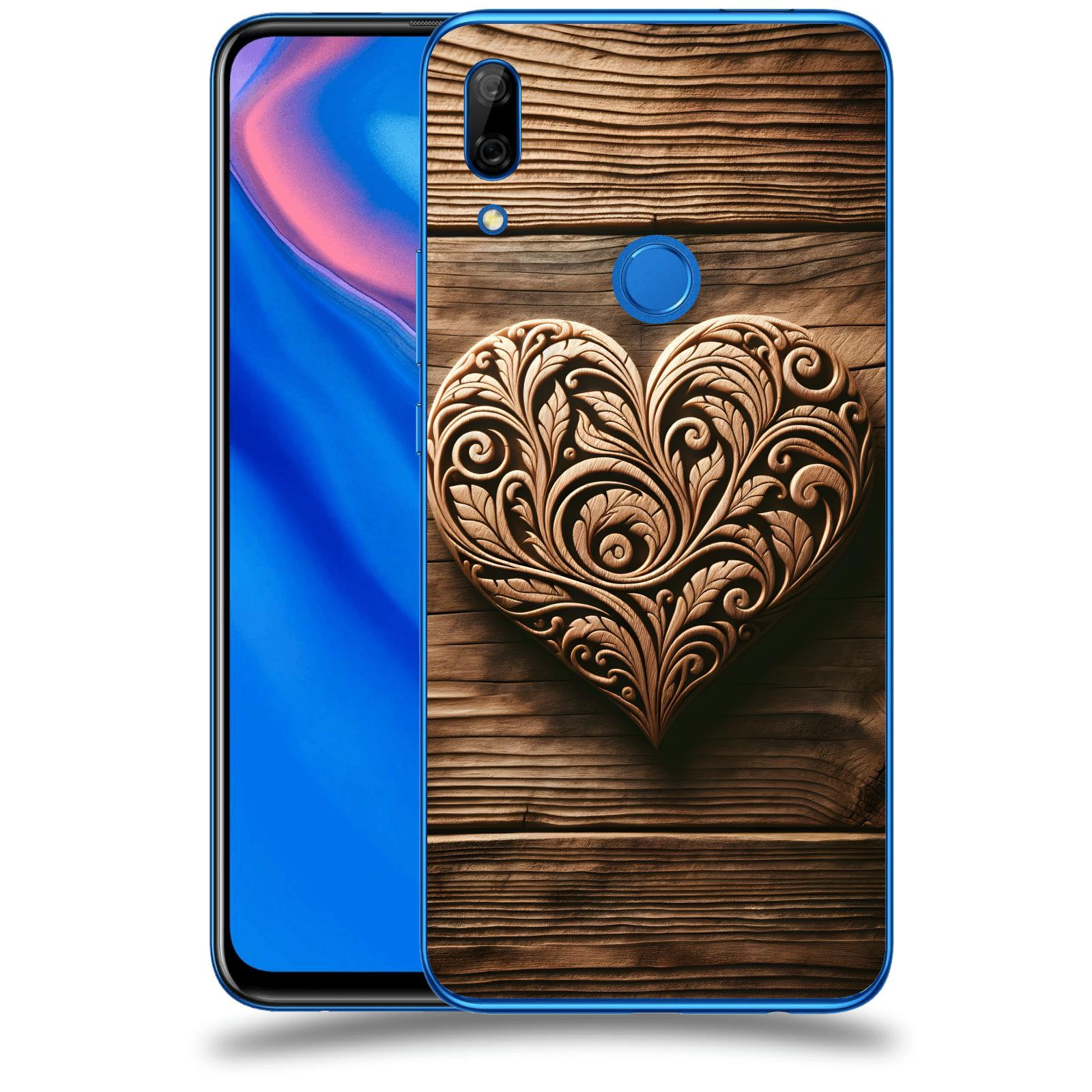ACOVER Kryt na mobil Huawei P Smart Z - Dřevěné srdce