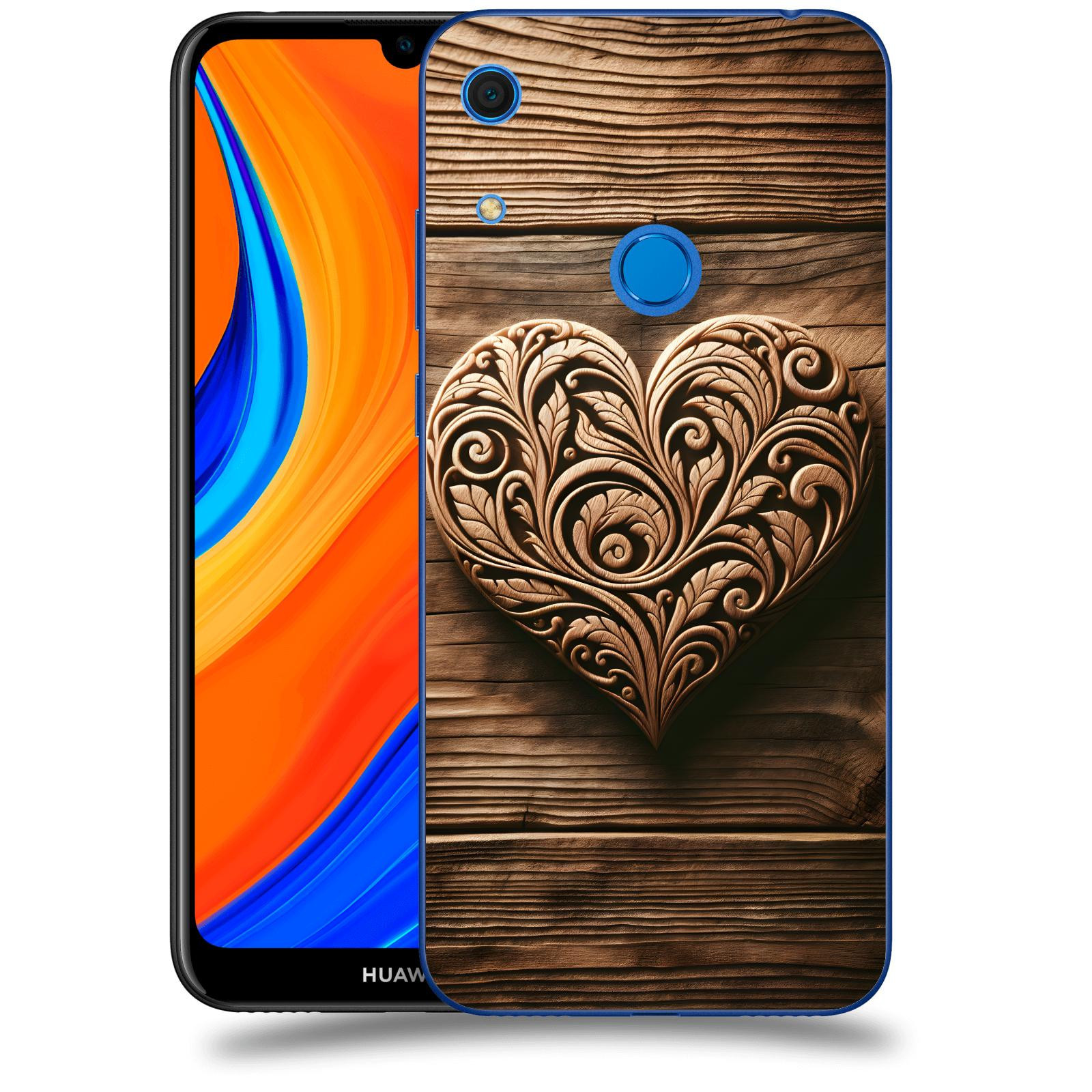 ACOVER Kryt na mobil Huawei Y6S - Dřevěné srdce