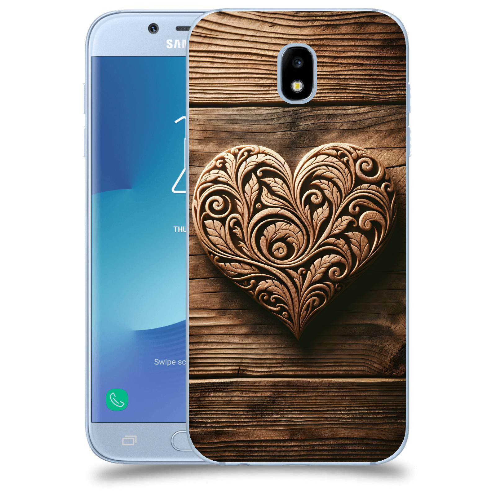 ACOVER Kryt na mobil Samsung Galaxy J5 2017 J530F - Dřevěné srdce