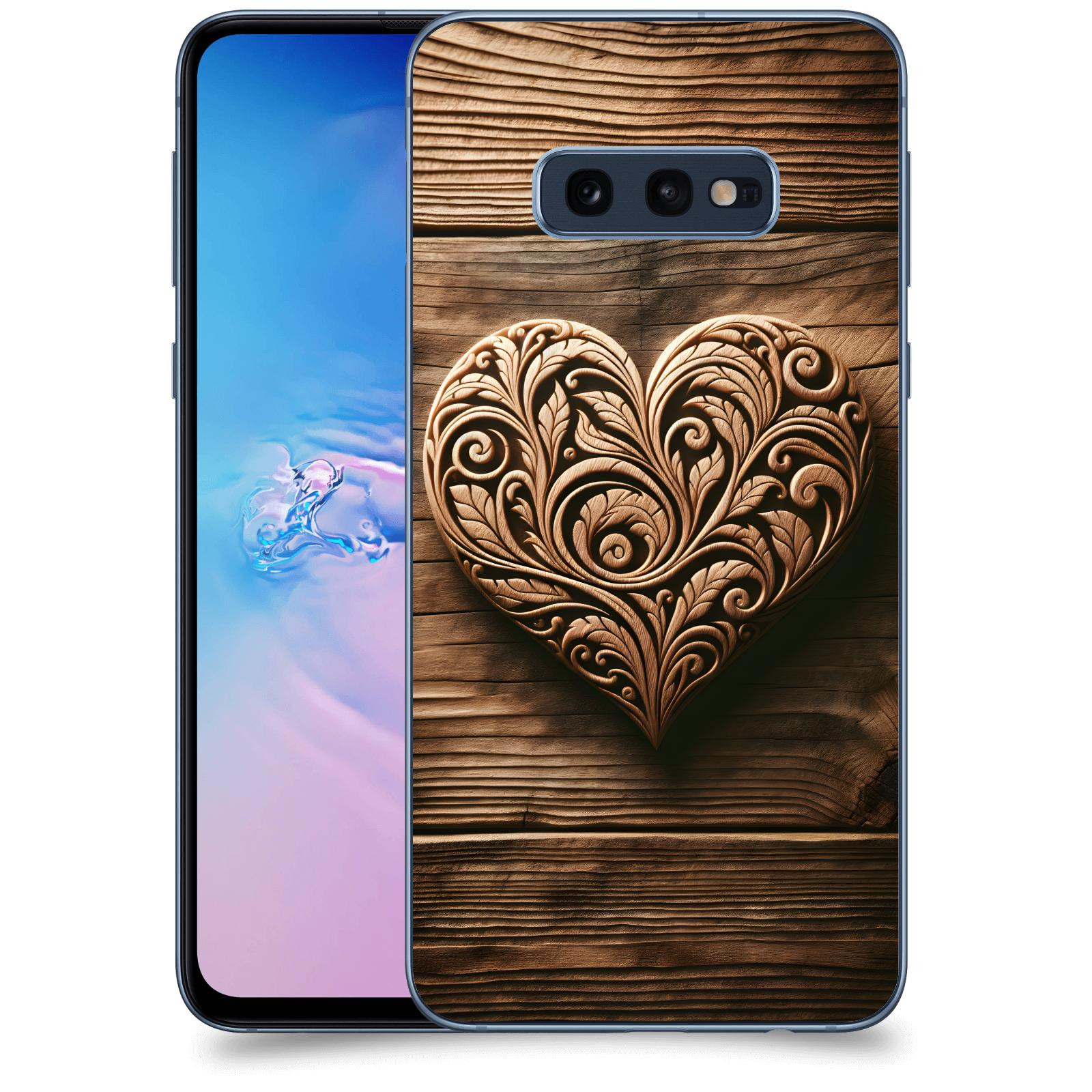 ACOVER Kryt na mobil Samsung Galaxy S10e G970 - Dřevěné srdce