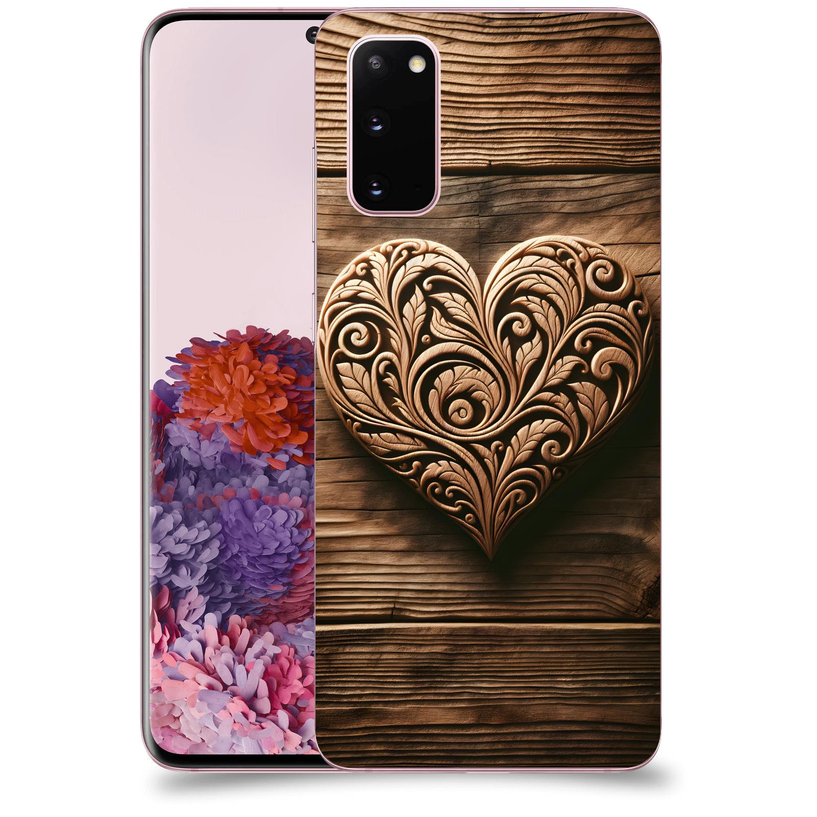 ACOVER Kryt na mobil Samsung Galaxy S20 G980F - Dřevěné srdce
