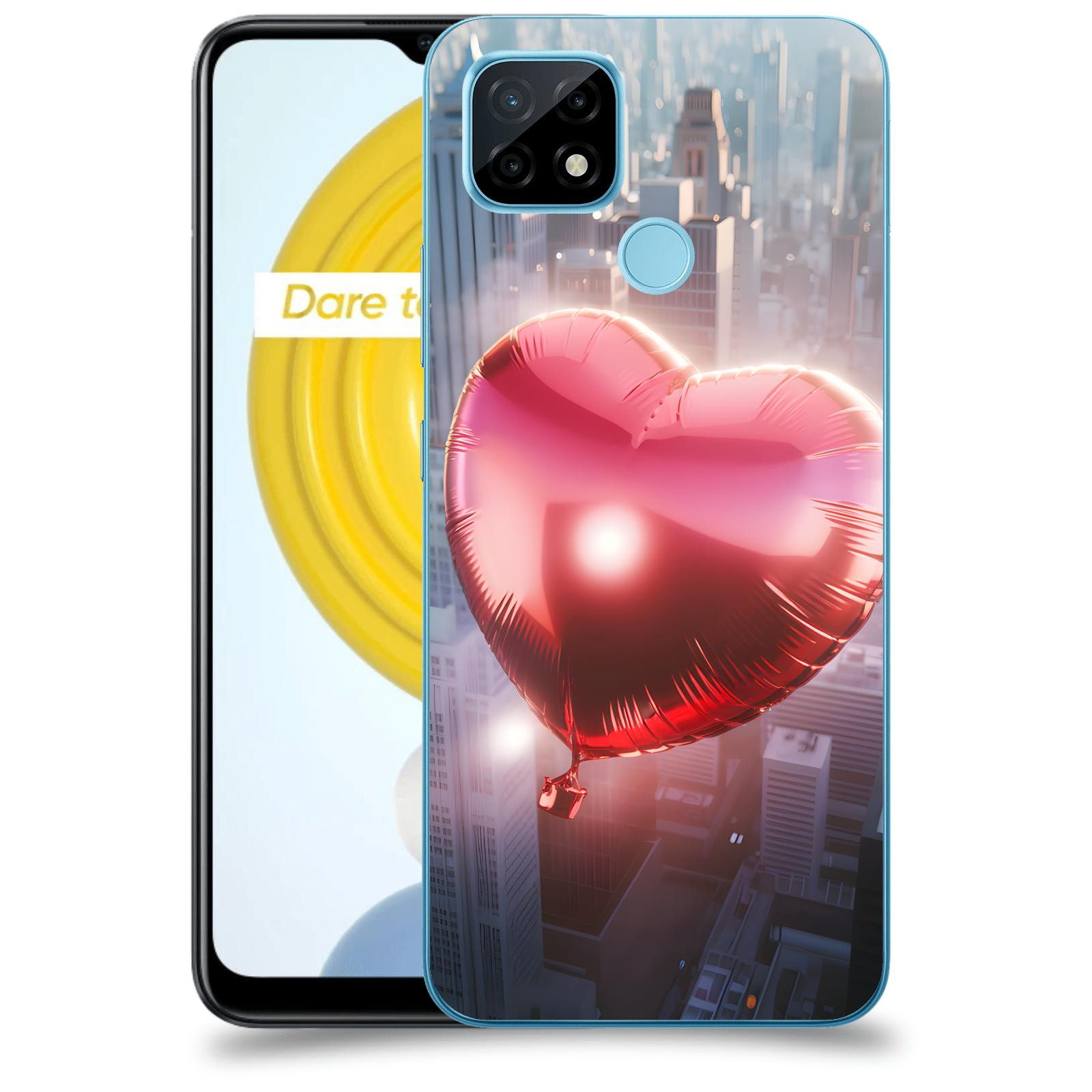ACOVER Kryt na mobil Realme C21 - Balónek