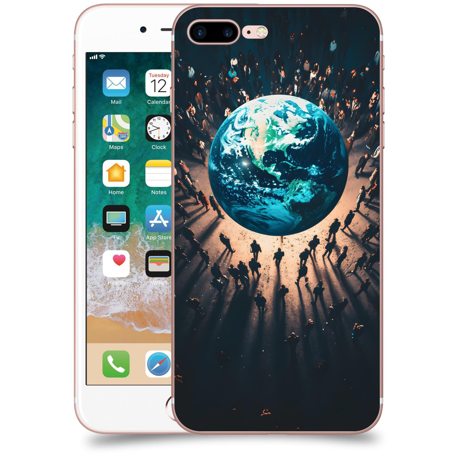 ACOVER Kryt na mobil Apple iPhone 7 Plus - People around the Earth