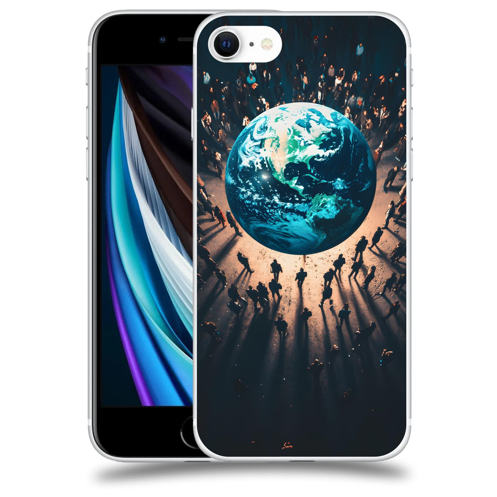 ACOVER Kryt na mobil Apple iPhone SE 2020 - People around the Earth