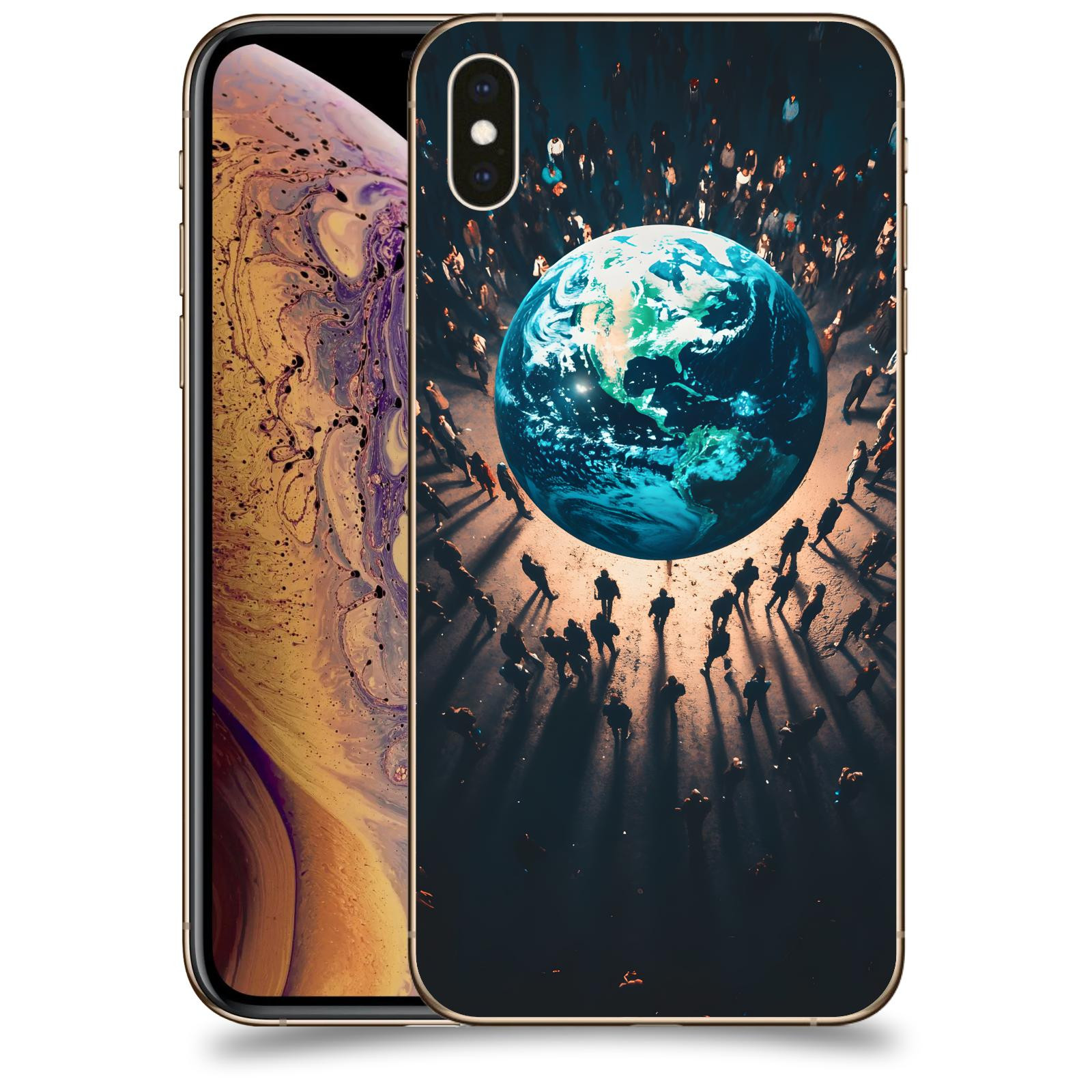 ACOVER Kryt na mobil Apple iPhone XS Max - People around the Earth