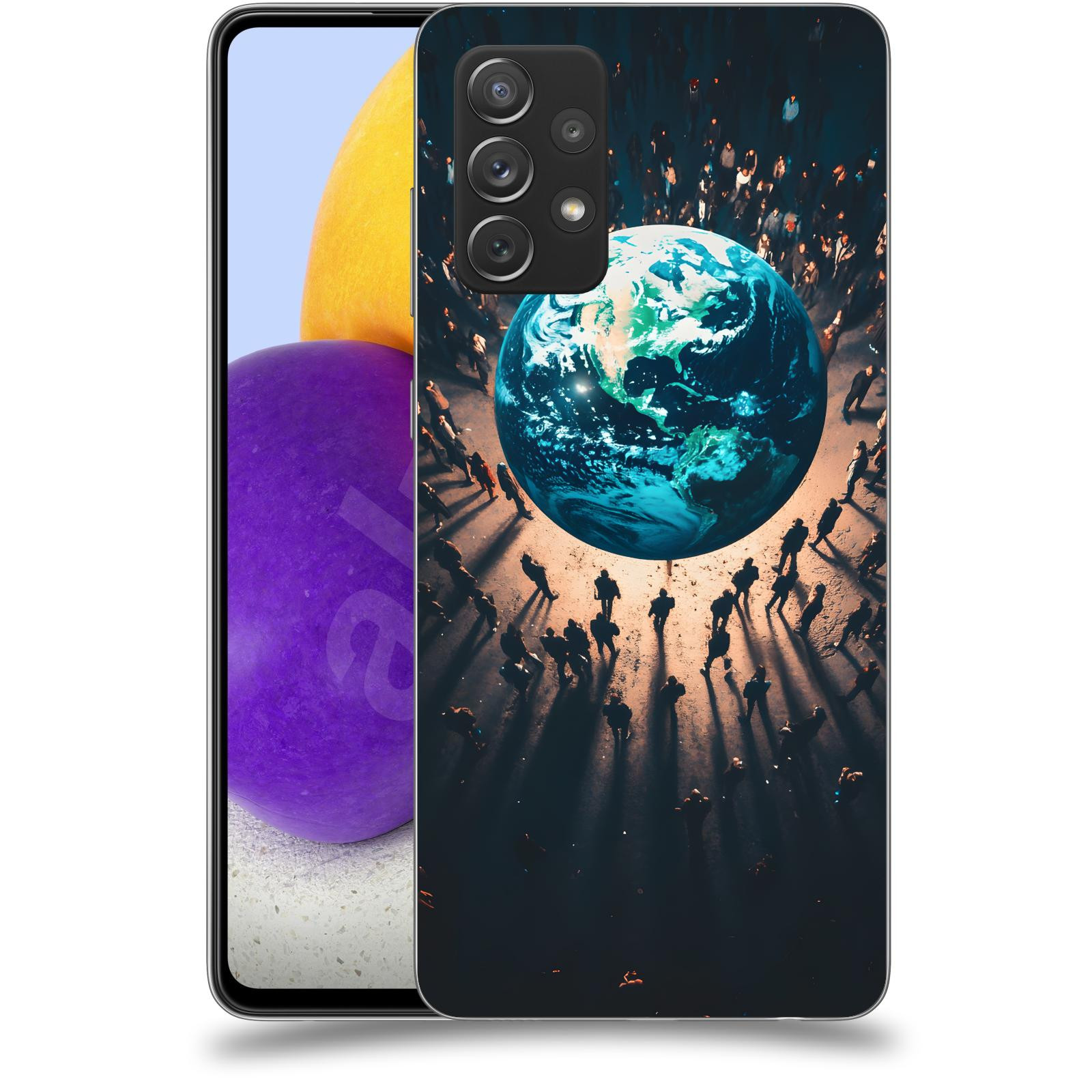 ACOVER Kryt na mobil Samsung Galaxy A72 A725F - People around the Earth