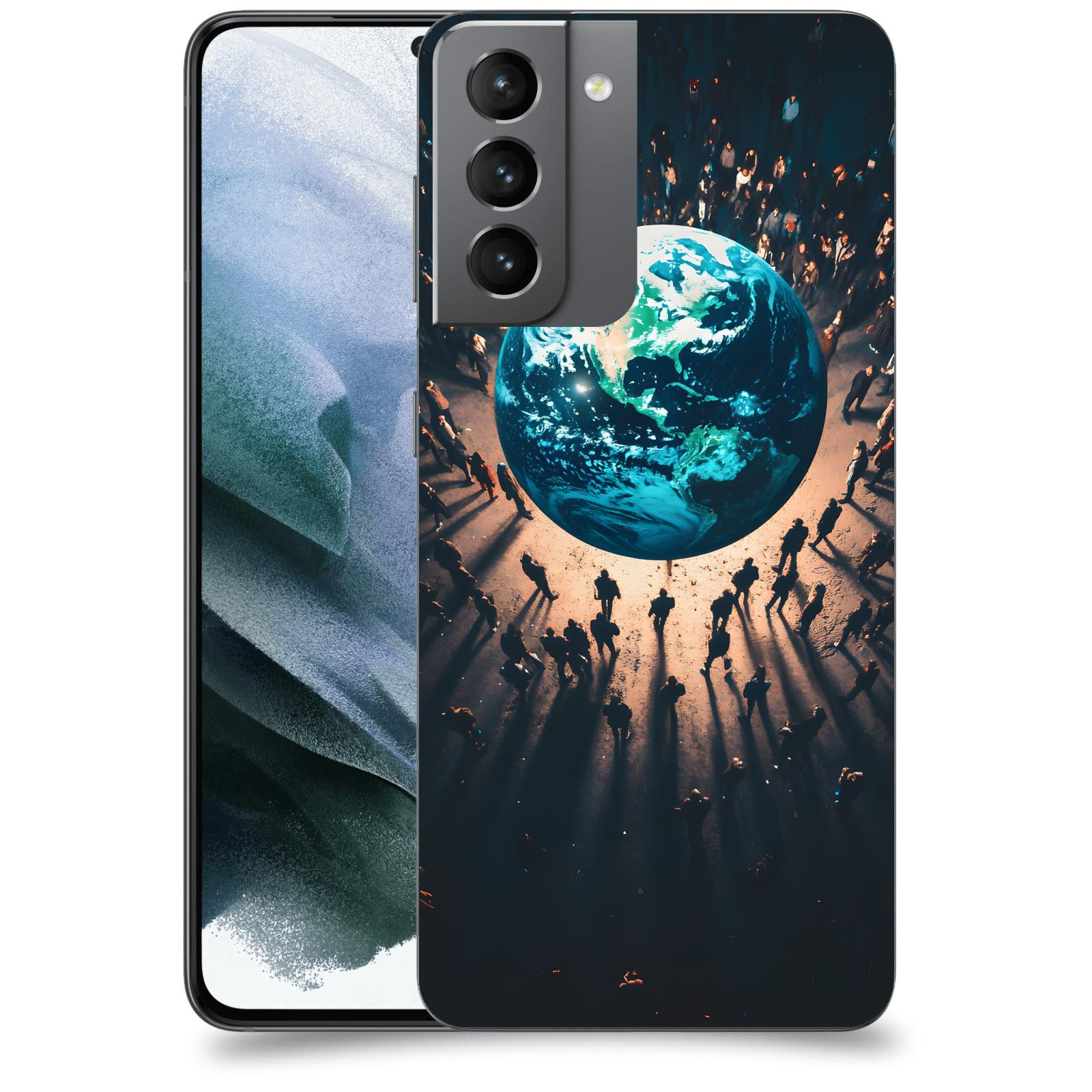 ACOVER Kryt na mobil Samsung Galaxy S21 G991B - People around the Earth