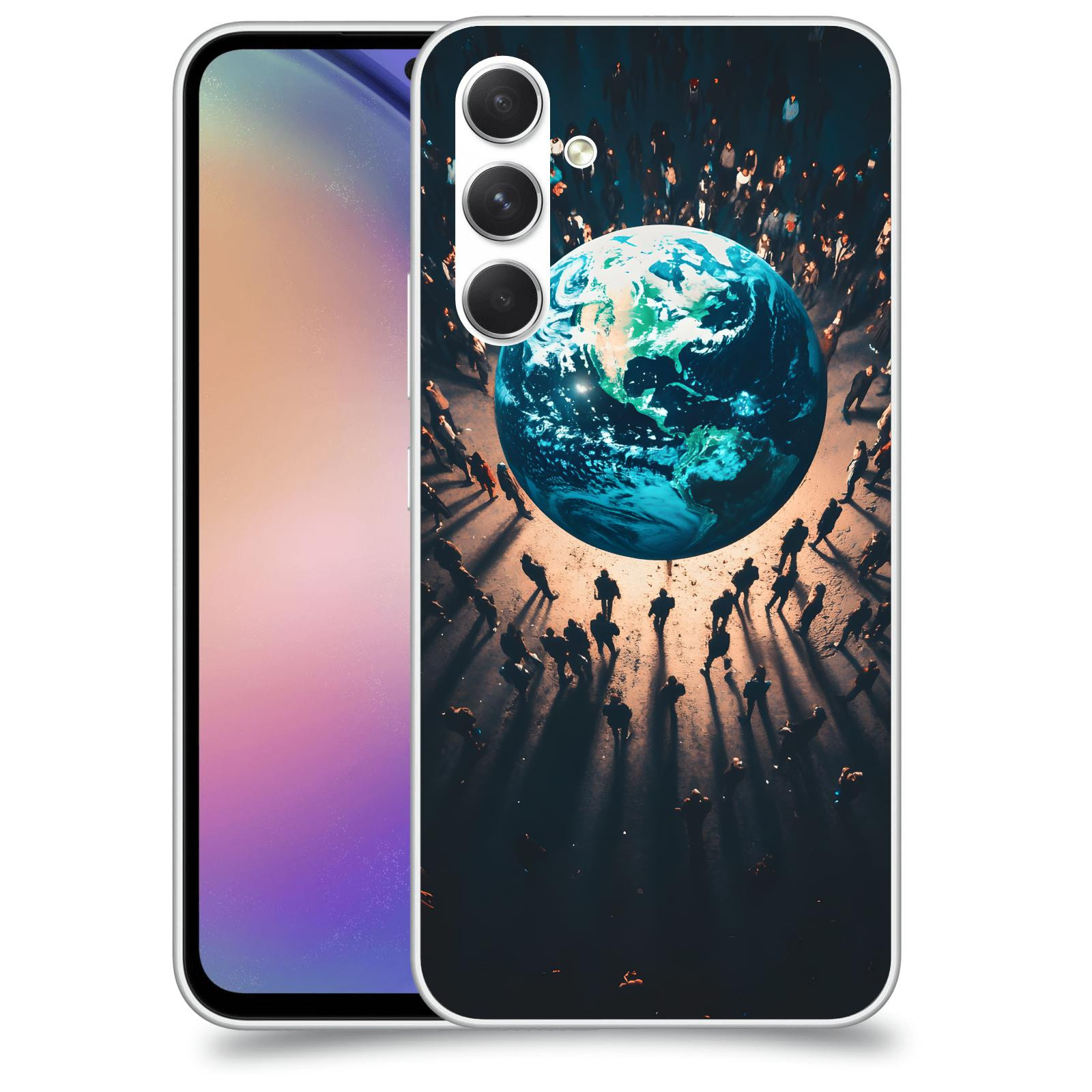 ACOVER Kryt na mobil Samsung Galaxy M54 5G - People around the Earth