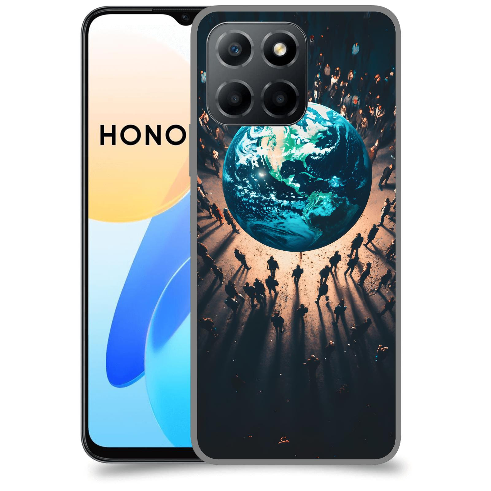 ACOVER Kryt na mobil Honor X8 4G - People around the Earth