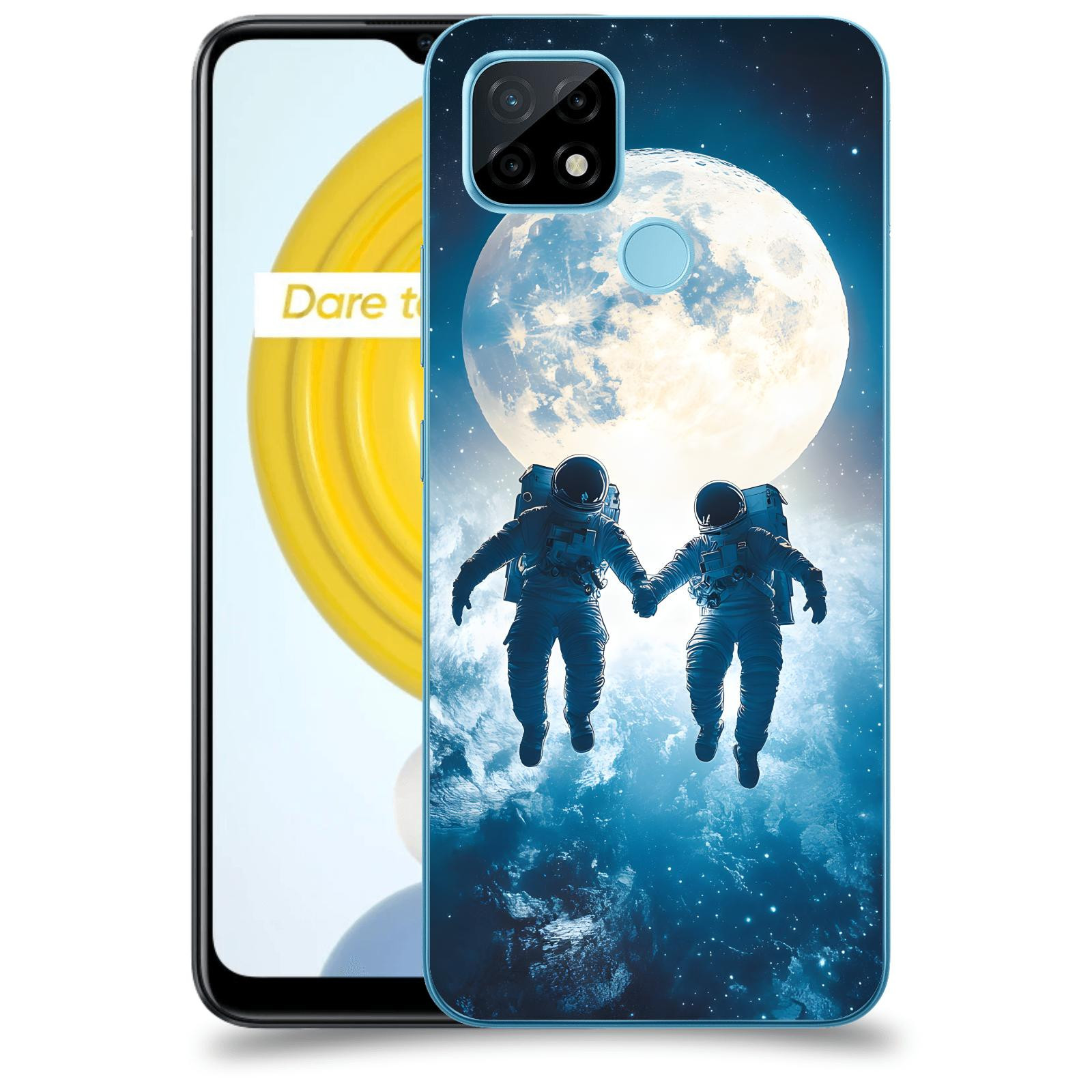 ACOVER Kryt na mobil Realme C21 - Astronauts
