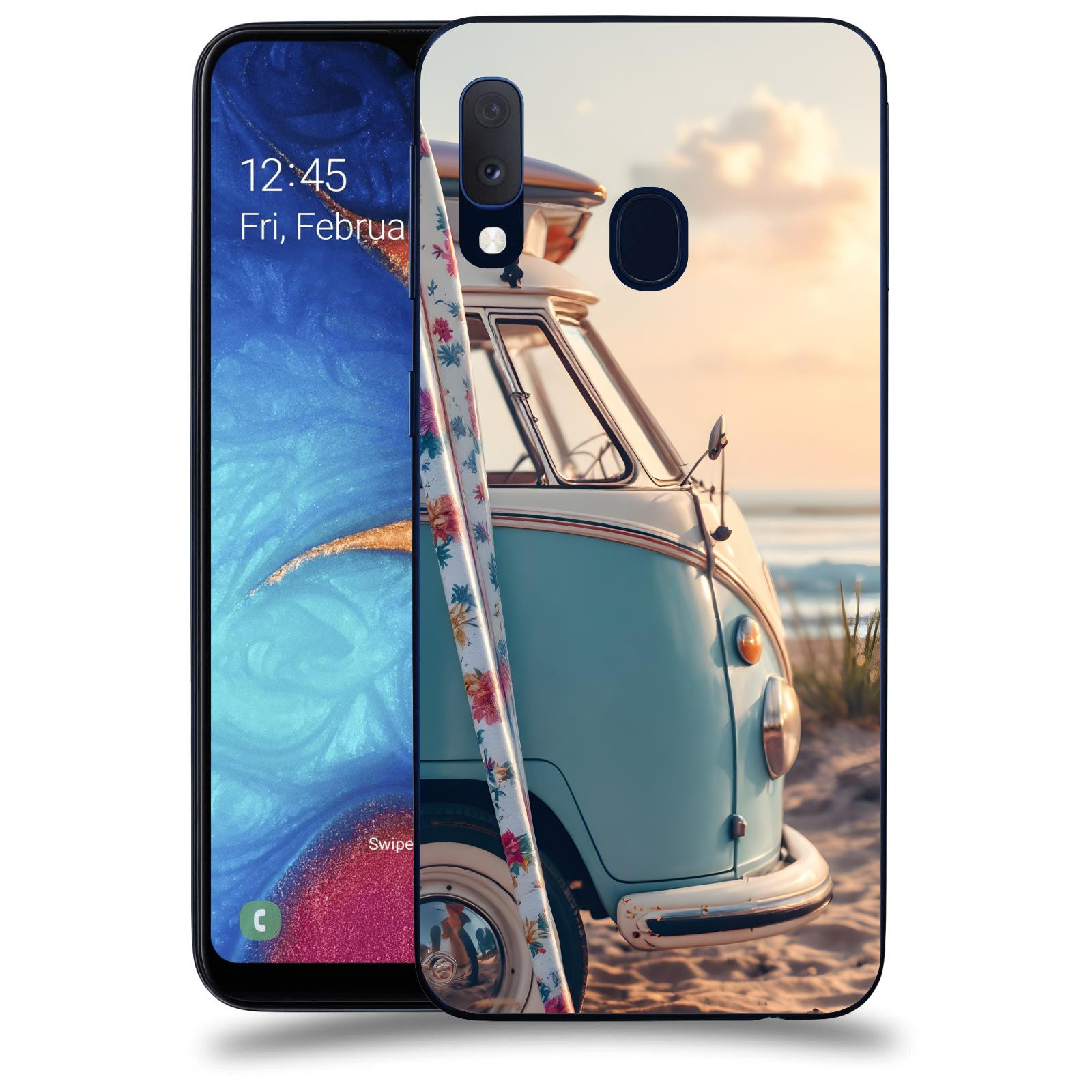 ACOVER Kryt na mobil Samsung Galaxy A20e A202F - Retro Bus 2