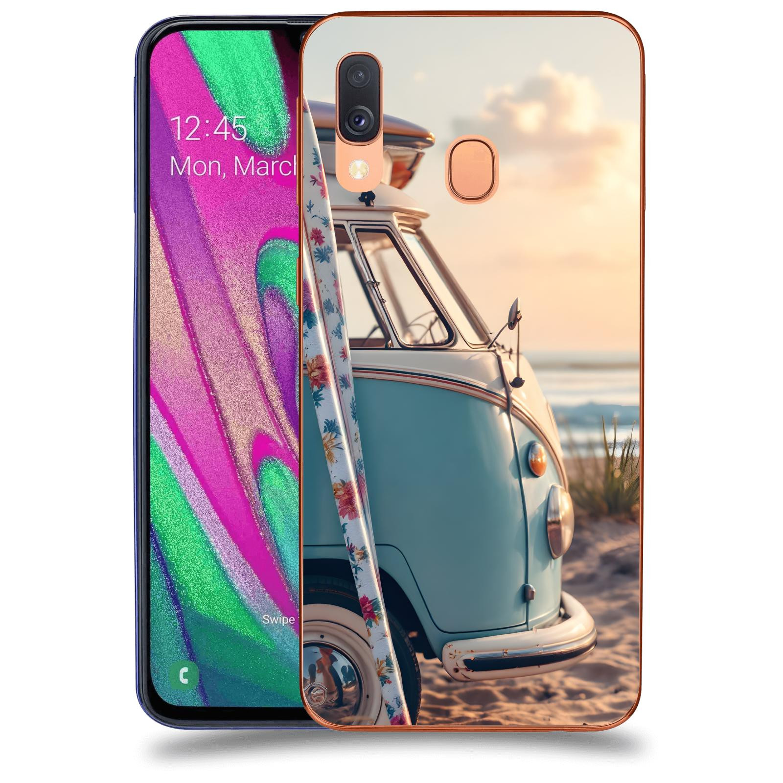 ACOVER Kryt na mobil Samsung Galaxy A40 A405F - Retro Bus 2