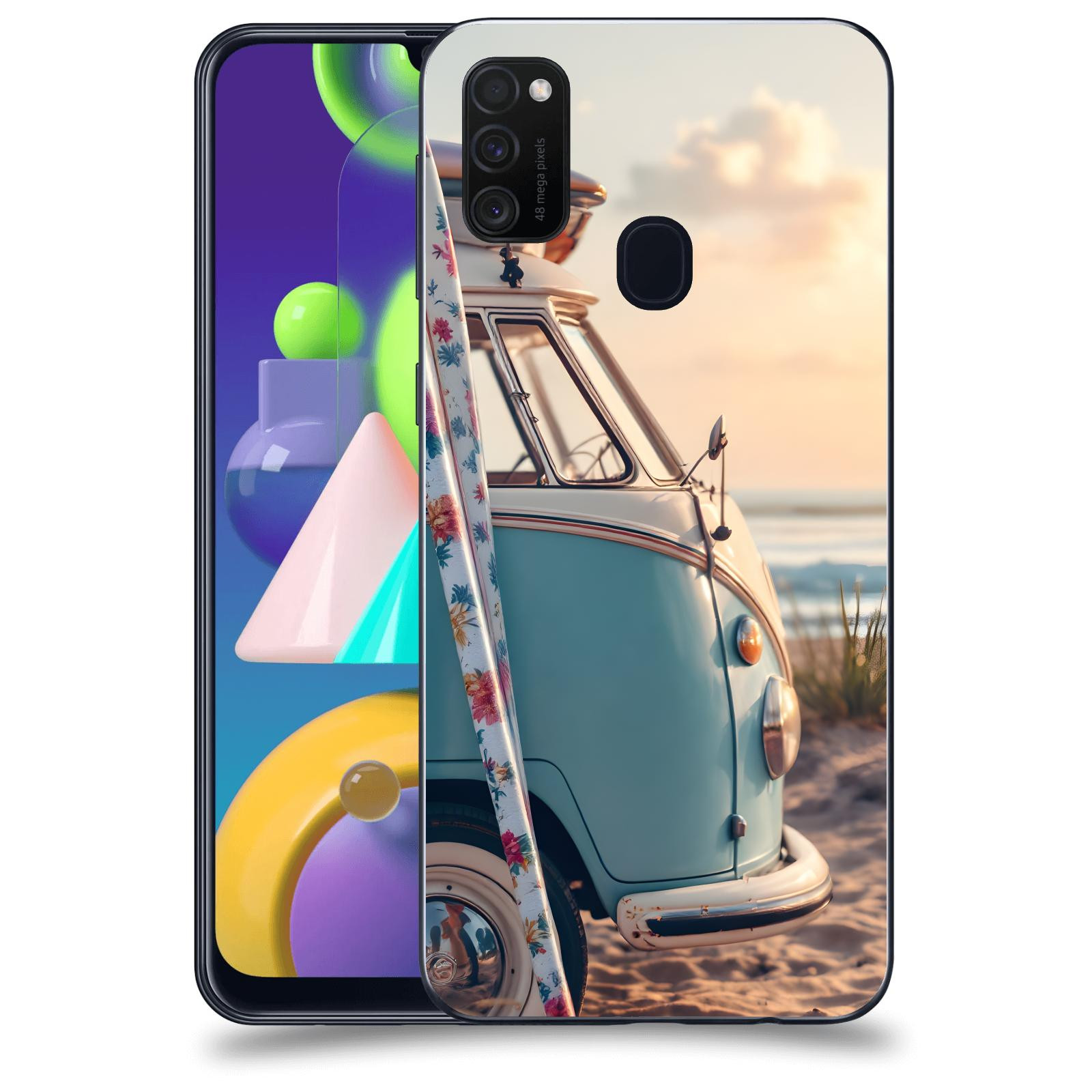 ACOVER Kryt na mobil Samsung Galaxy M21 M215F - Retro Bus 2