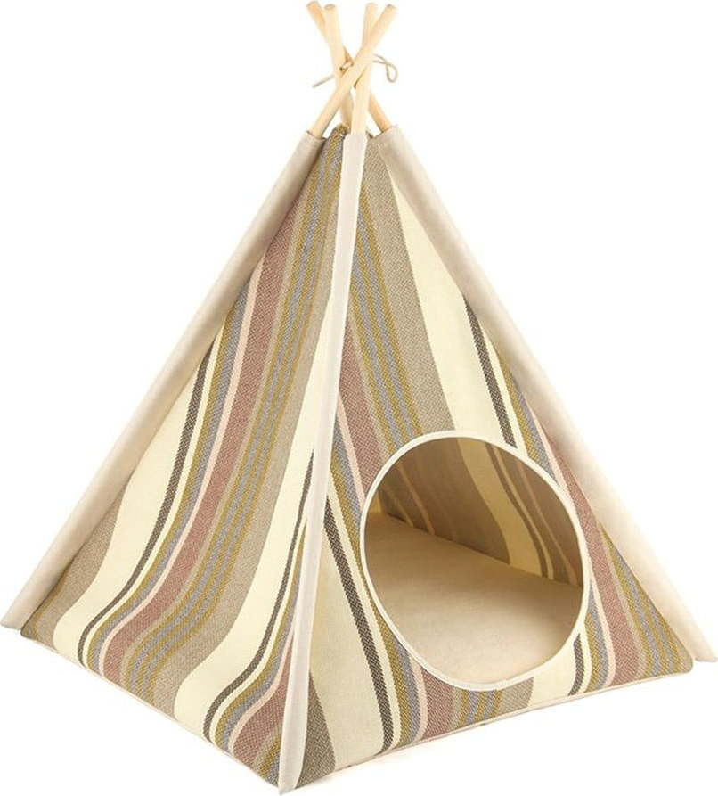 Béžový teepee stan pro domácího mazlíčka 74x63 cm Cozy Cove Seacost – P.L.A.Y.