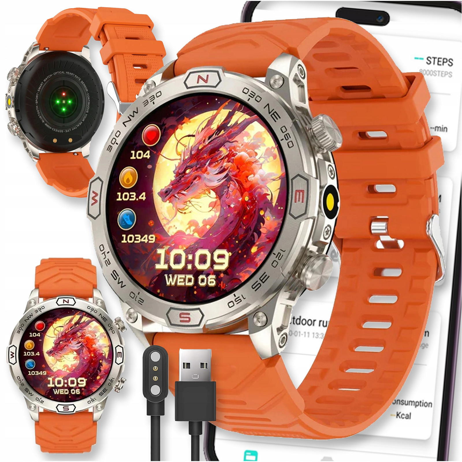 Chytré Hodinky Watch Amoled 5 Atm SP02 Pánské Smart Hovory Sport Puls