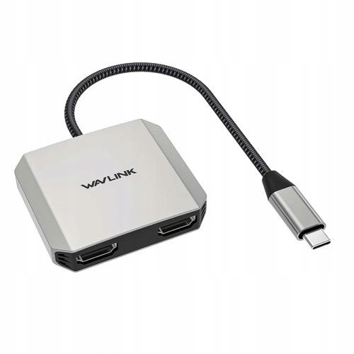 Duální adaptér Wavlink WL-UH510 Pro Usb-c na 2x Hdmi 4K 87W nabíjení