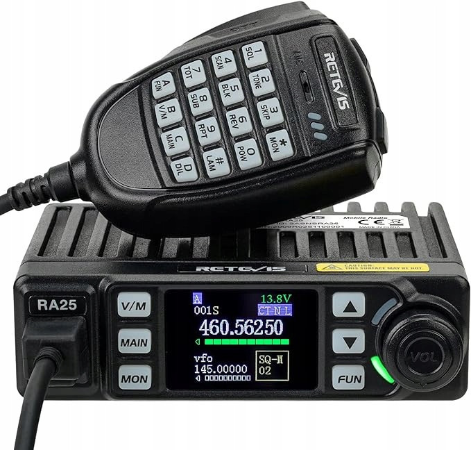 Retevis RA25 Dvoupásmový duální monitor 500 kanálů Cb-Radio