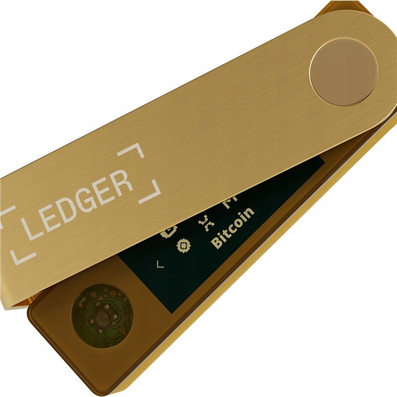 Ledger Nano X bezpečná krypto peněženka Btc Eth zlatá gold Bluetooth