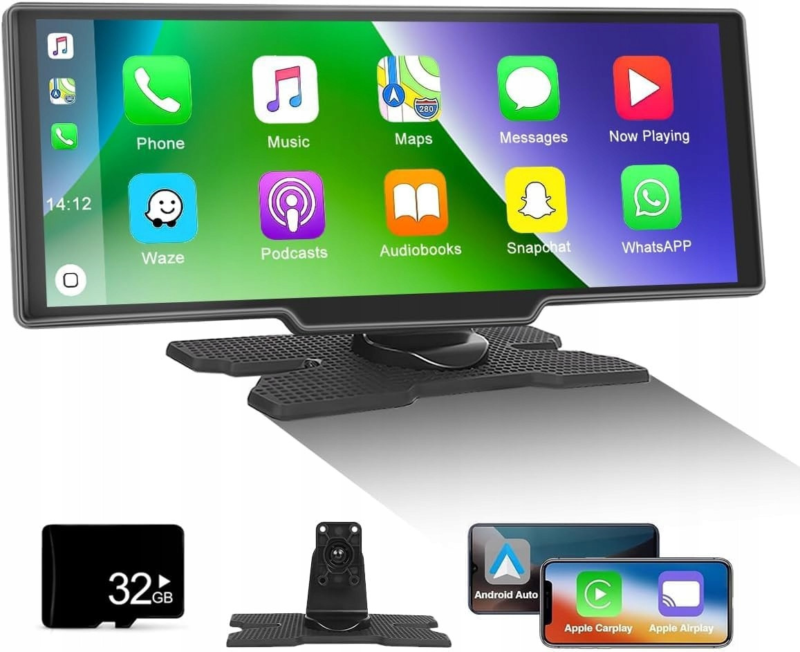 Carplay navigace Rádio Android Auto iOS, Wifi, Bluetooth