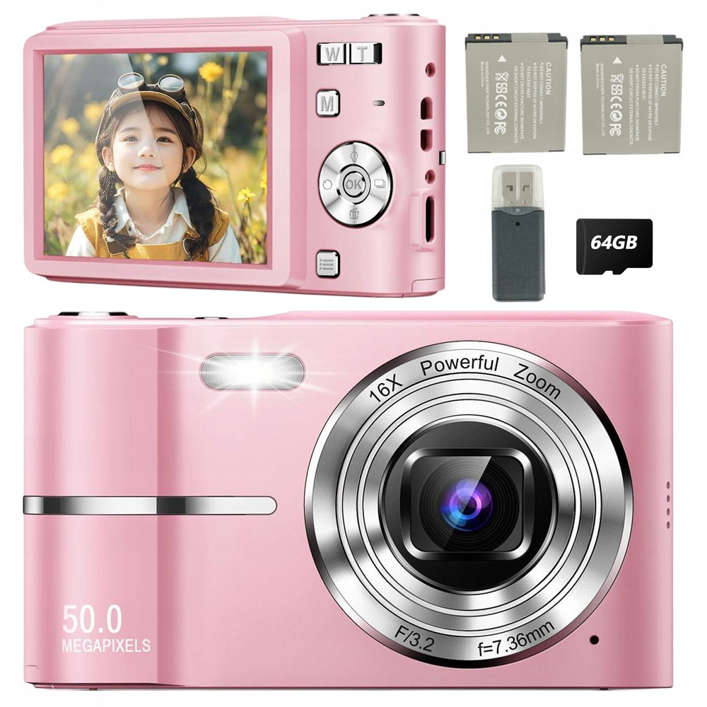 Hd Retro Digitální Fotoaparáty 4K 64G 16X Digitální Zoom