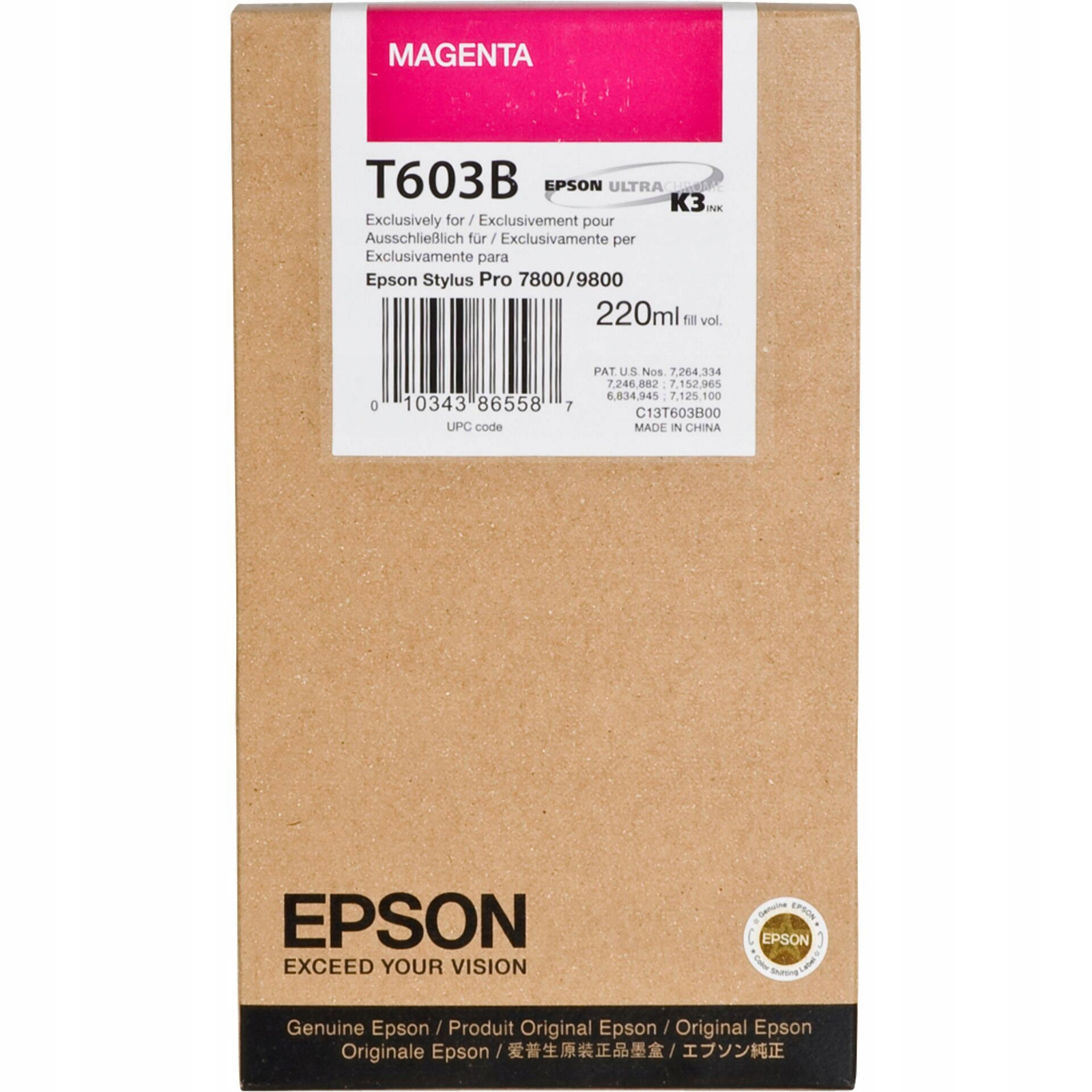 Epson Inkoust magenta T 603 220 ml T 603B