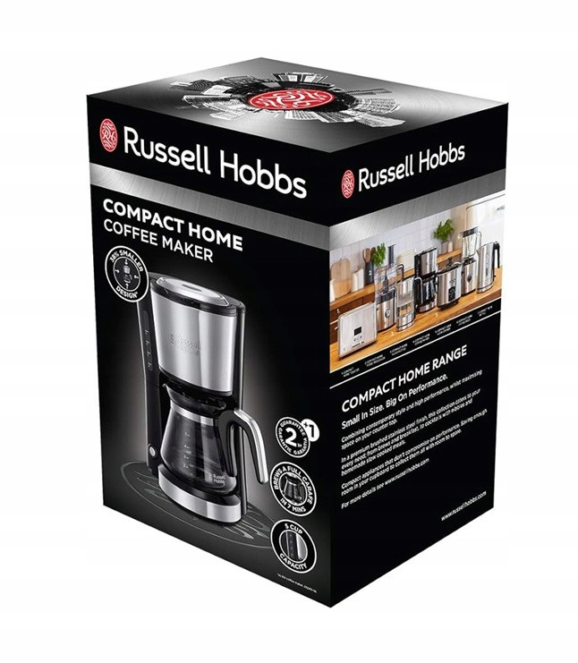 Kávovar Russell Hobbs překapávač kompaktní 625 ml skleněný