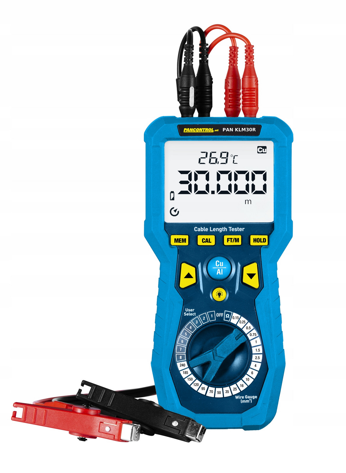 Měřič délky kabelu a miliommetr 0,15 240mm² Data Hold Pancontrol