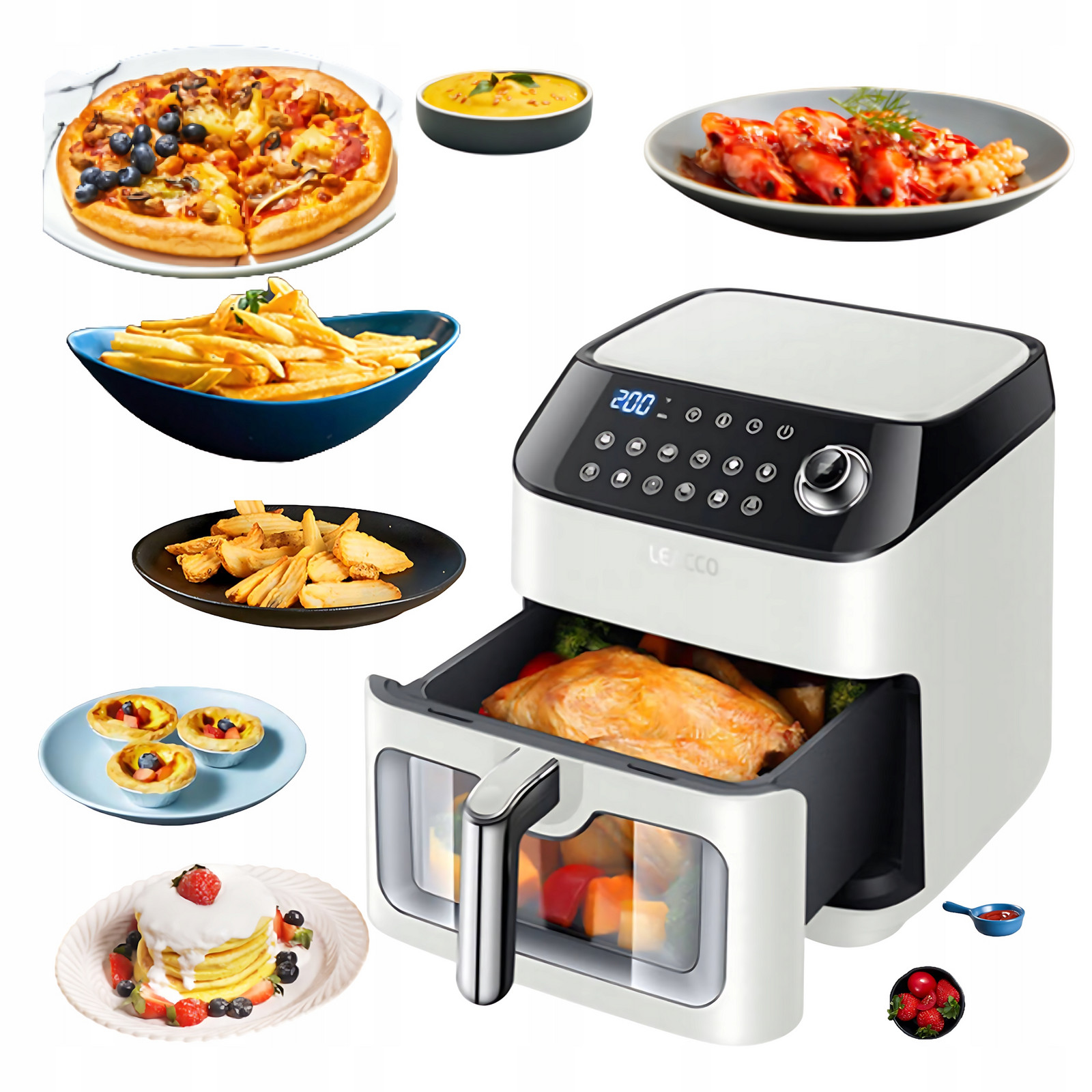 Fritéza Bez tuku Leacco 4,5l 1050w Af020 Air Fryer