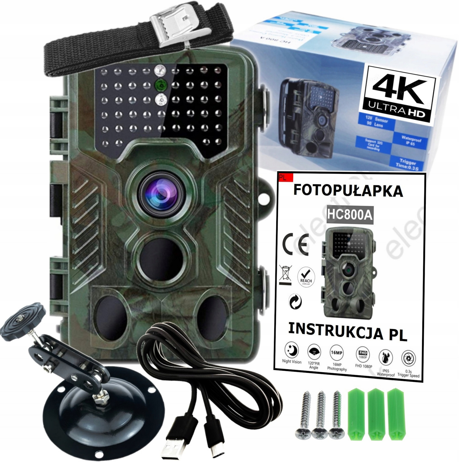 Fotopast Lesní Kamera Fullhd Ir Polské Menu