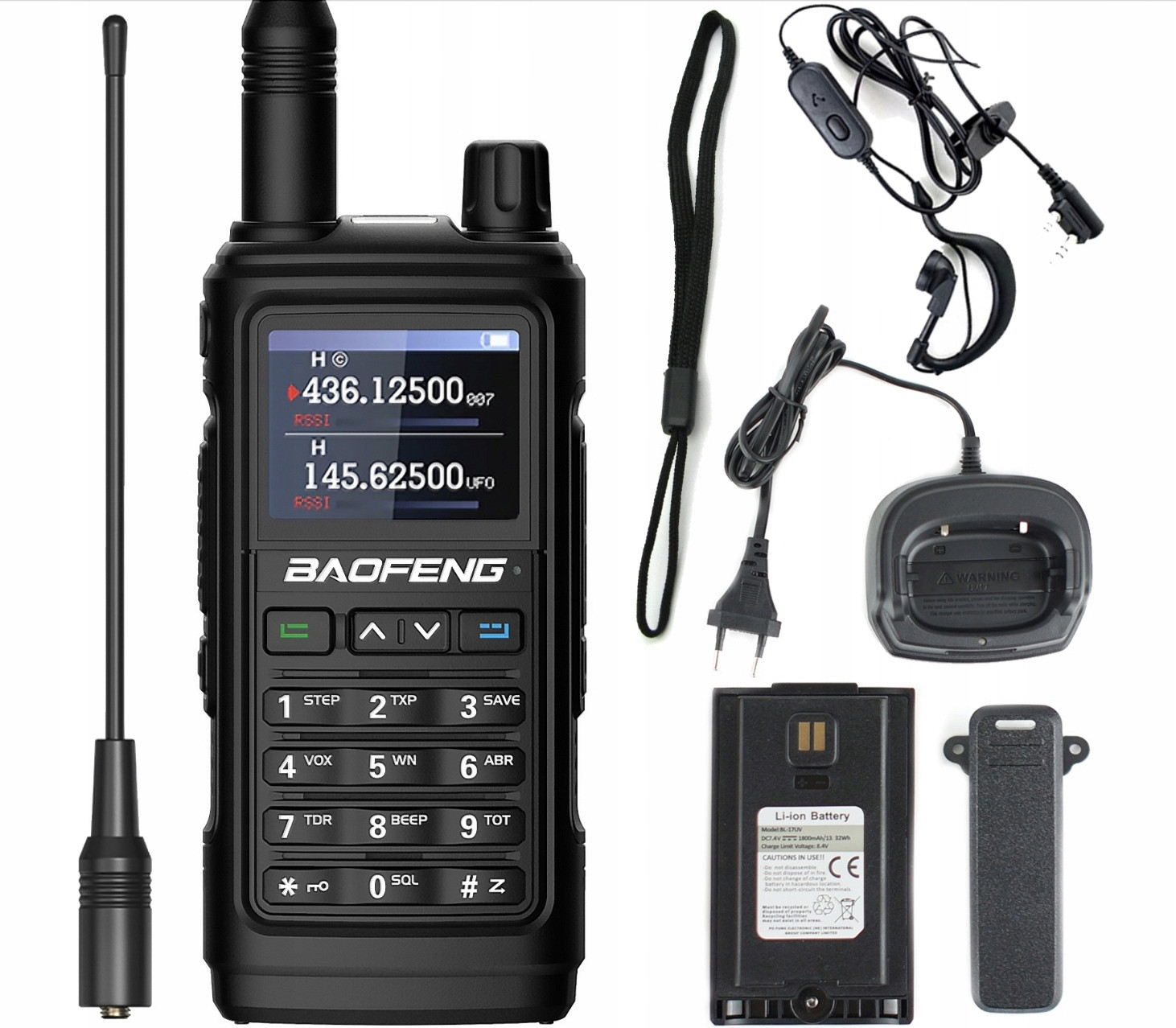 Radiostanice Vysílačka Baofeng UV-17E M Letecké Pásmo Vhf Uhf Skener