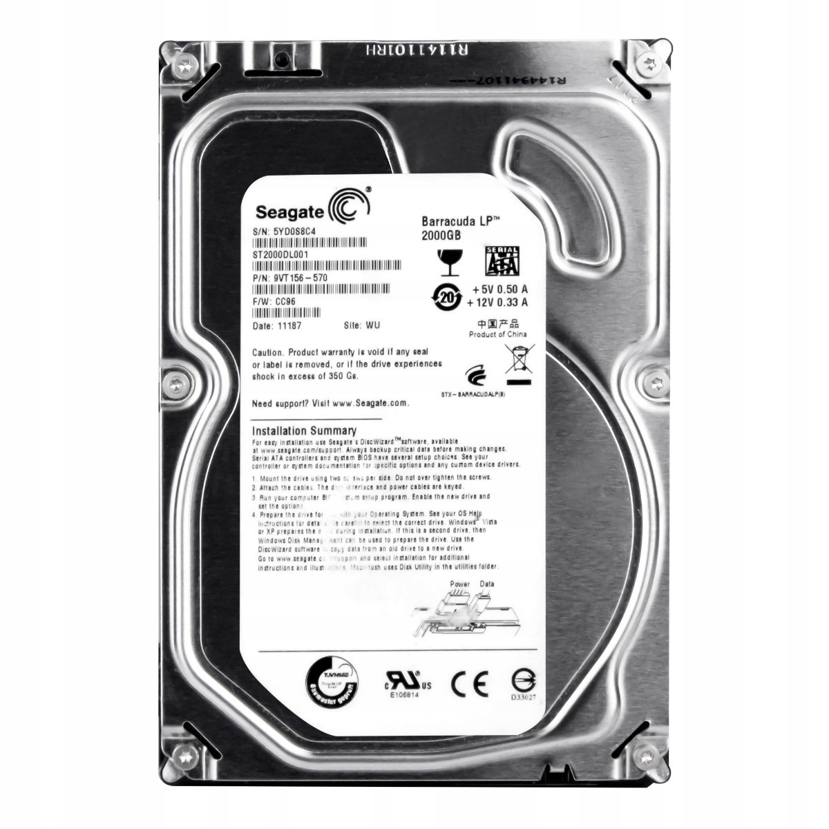 Seagate Barracuda Lp 2TB 5.9K 32MB Sata II 3.5'' ST2000DL001