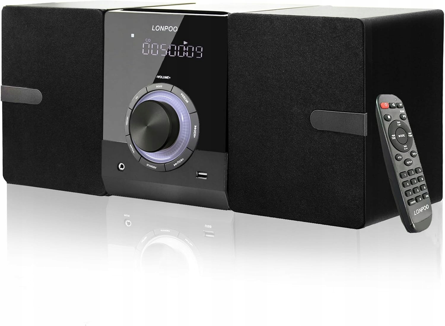 Kompaktní stereo souprava Micro HiFi Bluetooth Fm Usb Aux dálkové ovládání Stereo věž