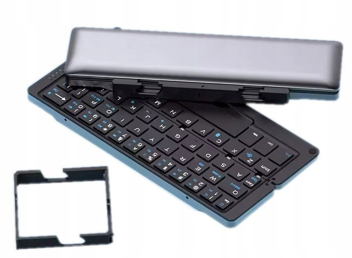 Bluetooth bezdrátová skládací klávesnice se stojánkem pro telefon tabletu