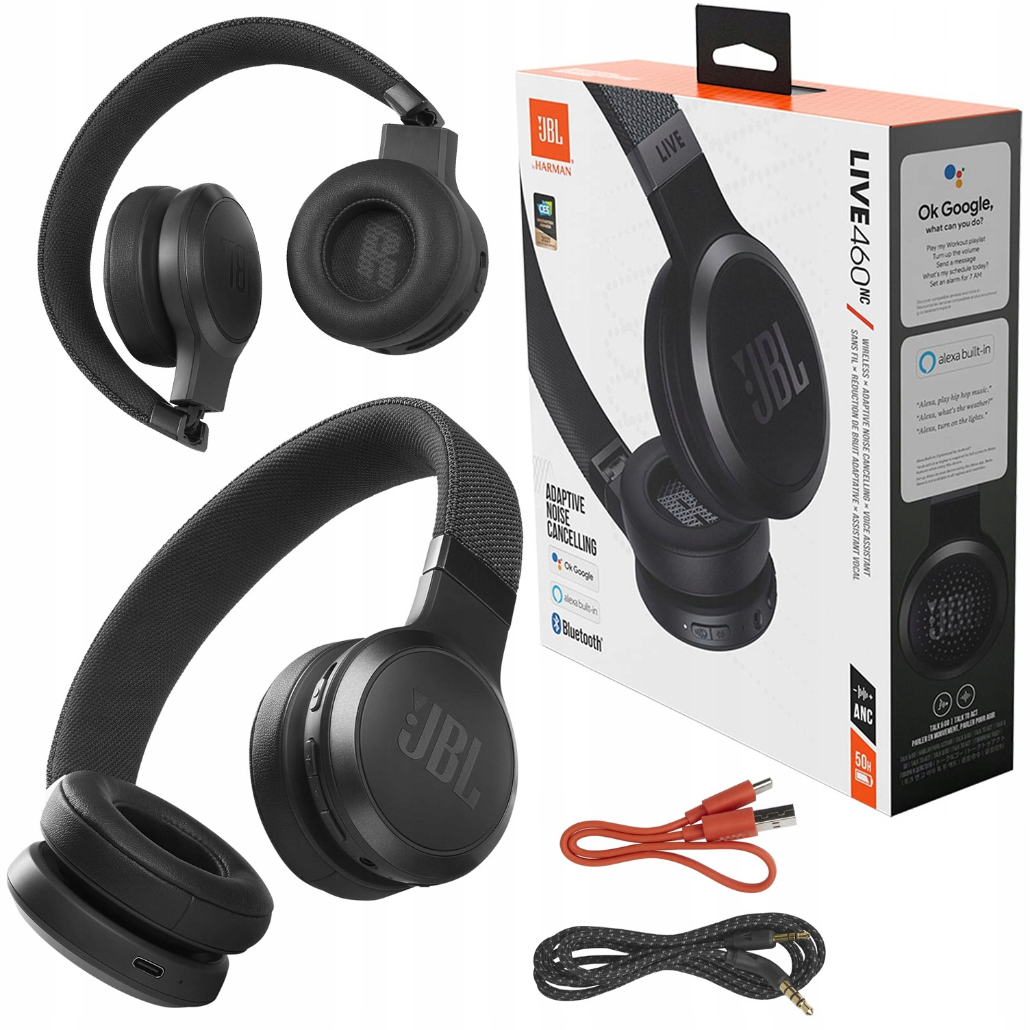 Bezdrátová sluchátka přes uši Jbl Live 460NC