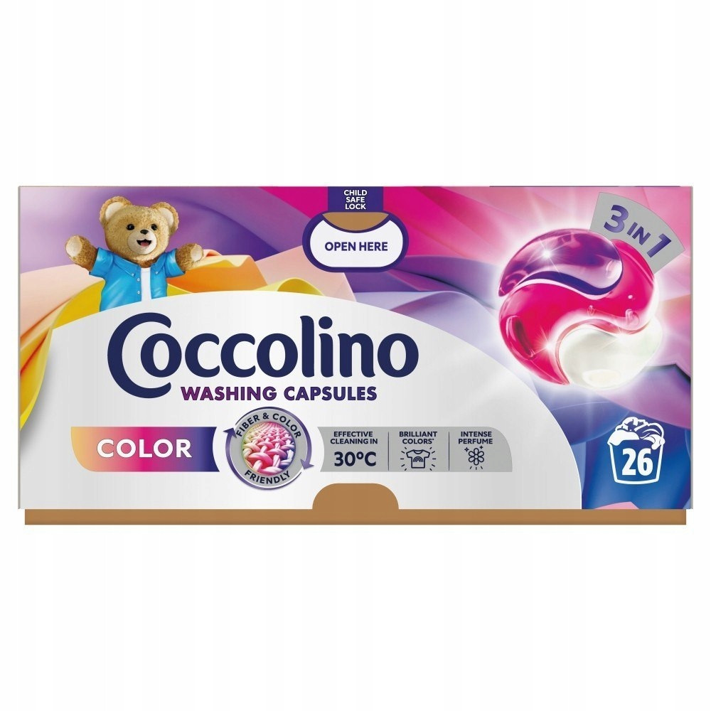 Coccolino Kapsle 3v1 na praní barevných tkanin (26 praní) 449.8 g